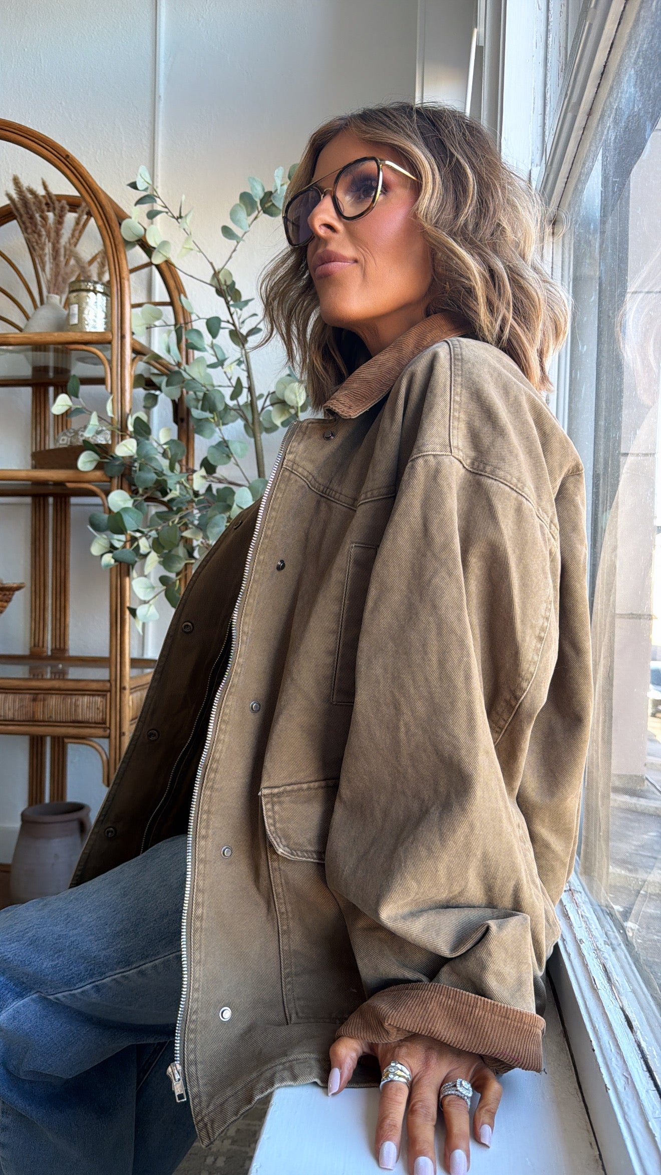 The Everest Jacket, Olive/ Brown