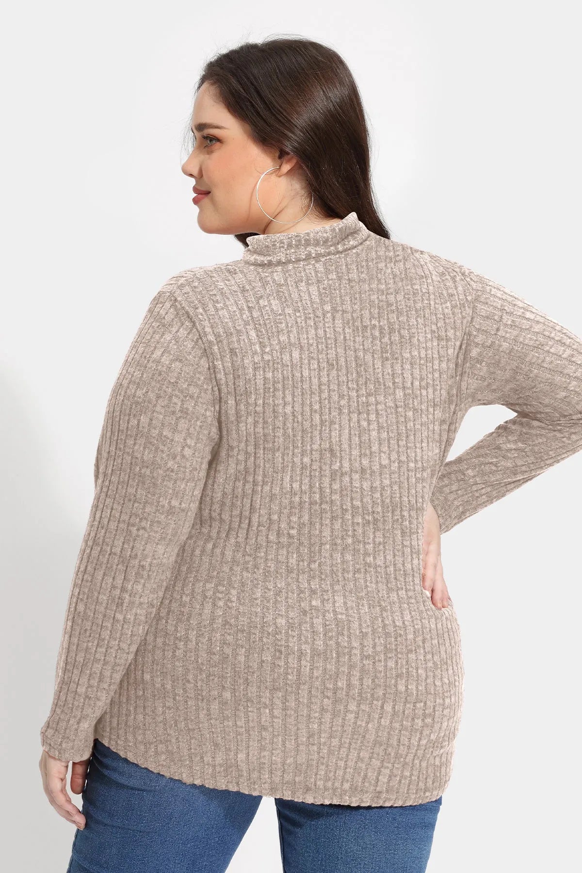 Supersoft Solid Long Sleeve Turtleneck Knit Sweater