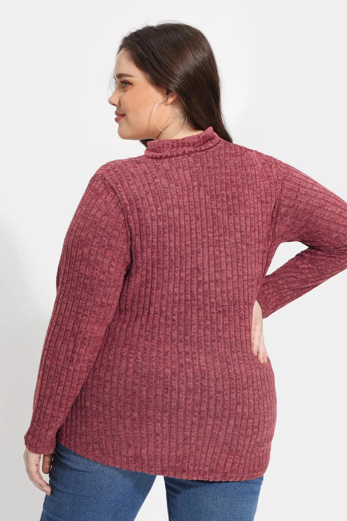 Supersoft Solid Long Sleeve Turtleneck Knit Sweater