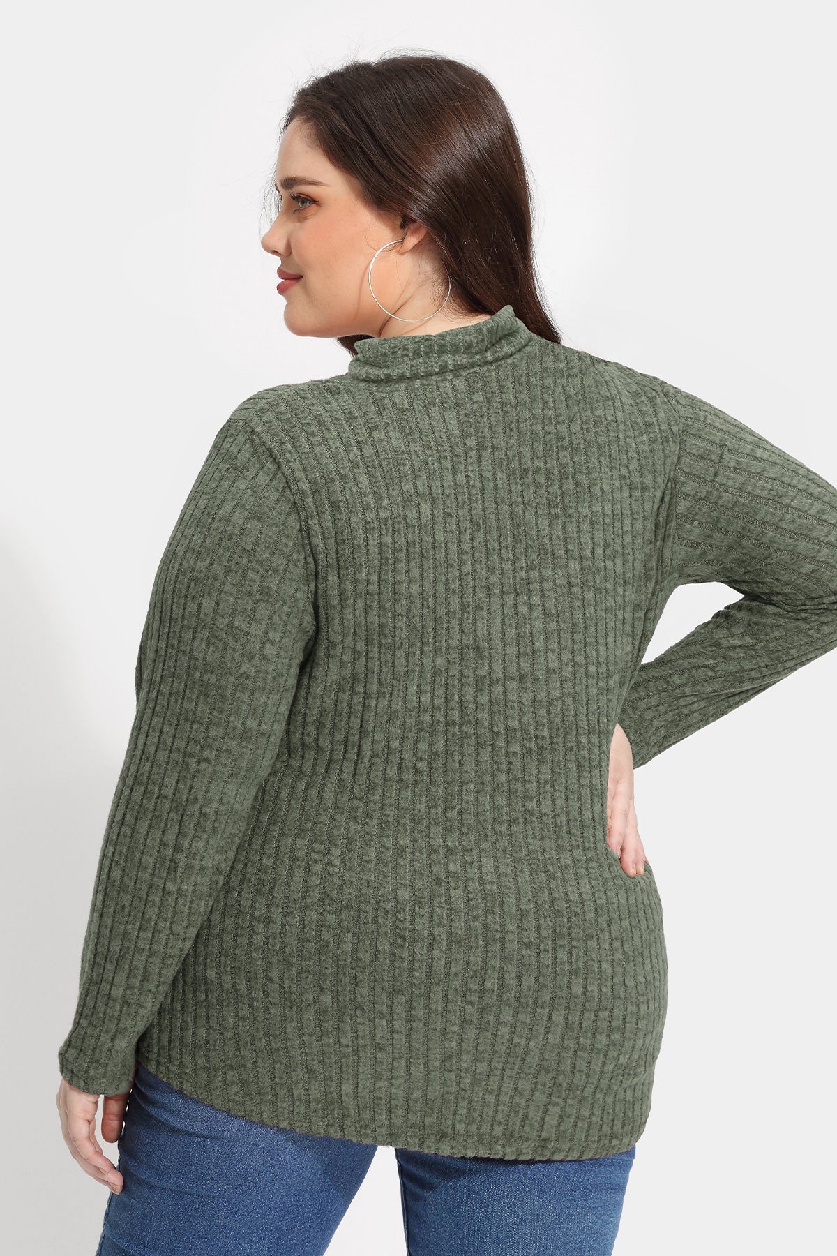 Supersoft Solid Long Sleeve Turtleneck Knit Sweater