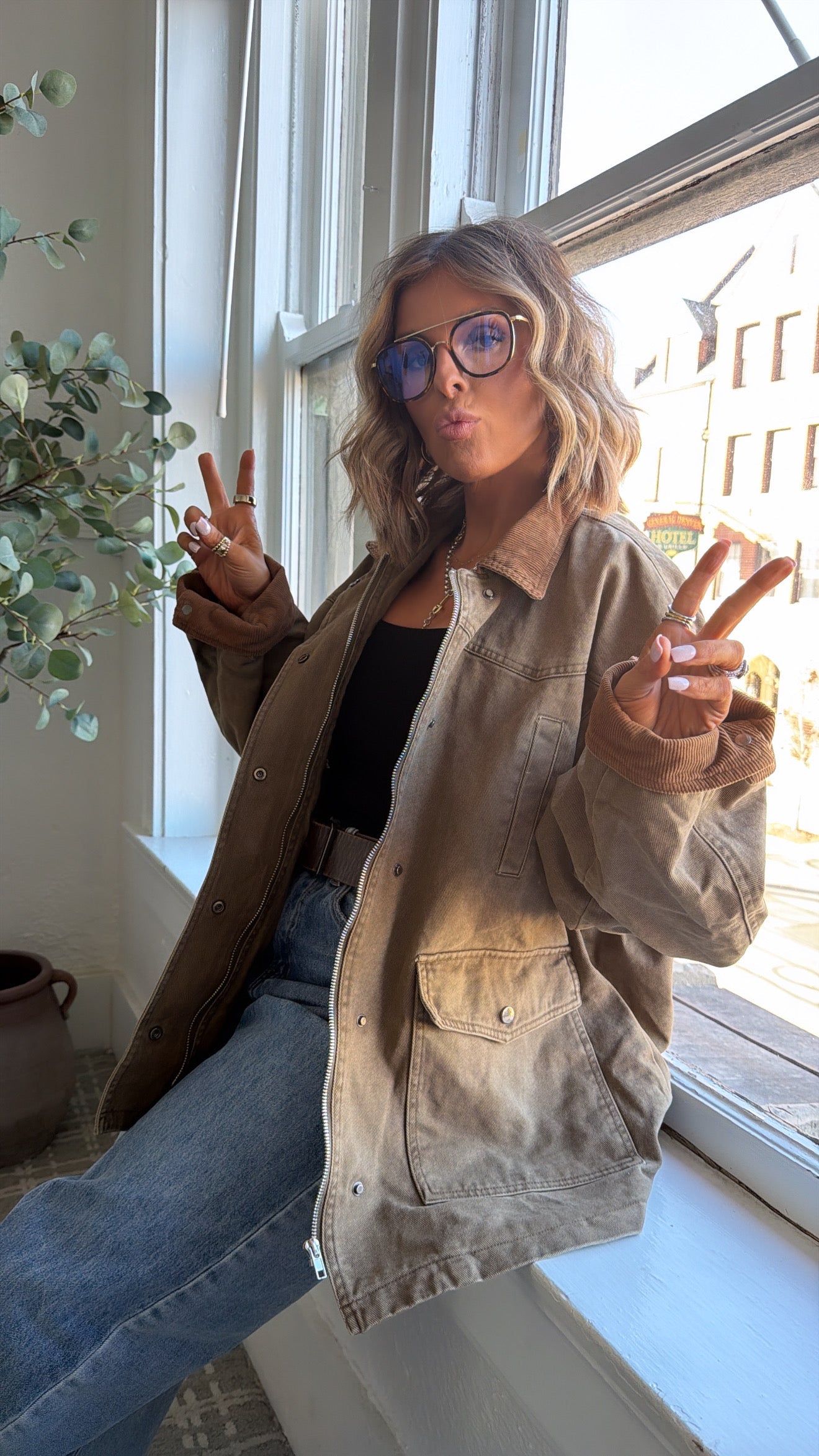 The Everest Jacket, Olive/ Brown