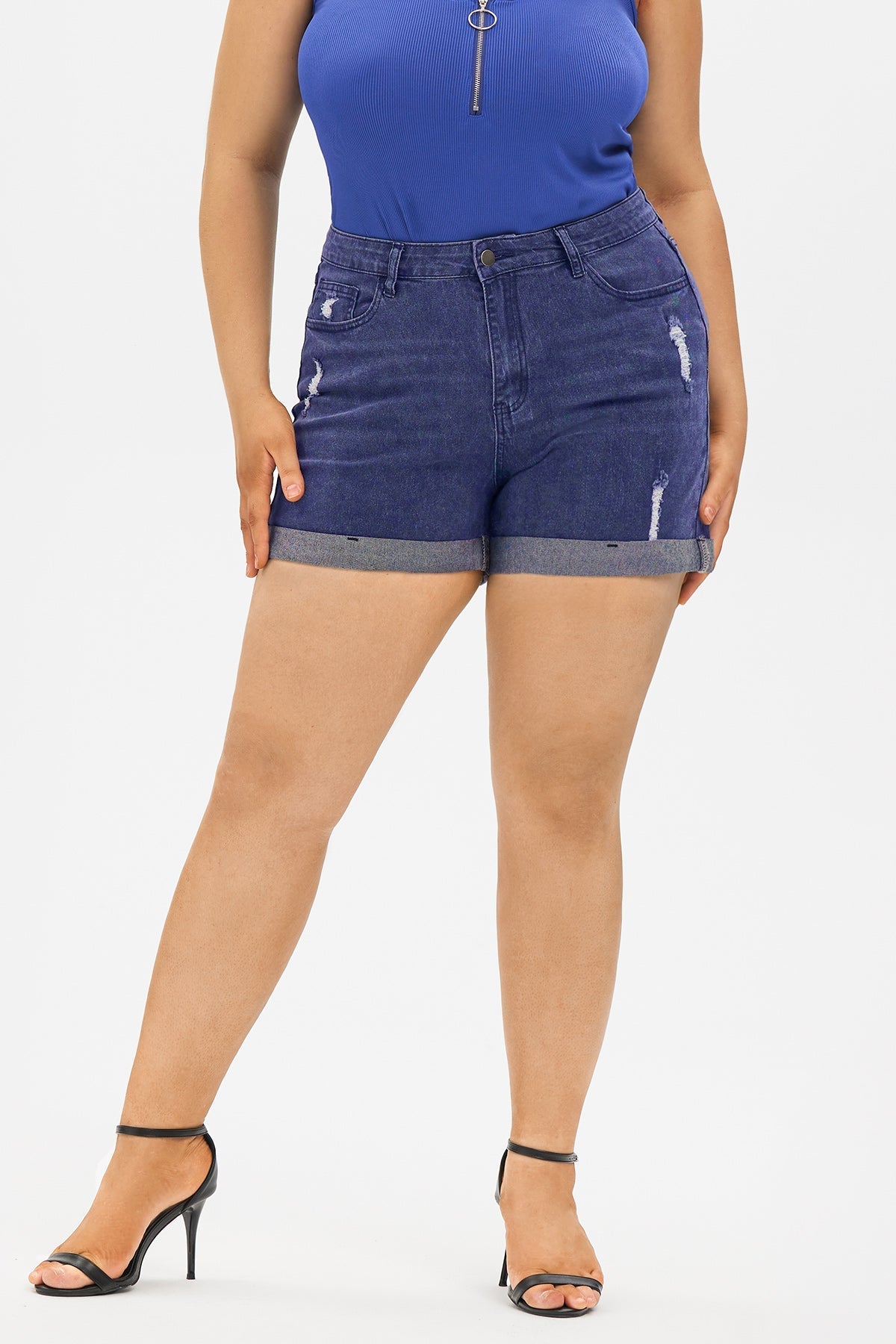 Super Soft Corset Mid Rise Short Jeans