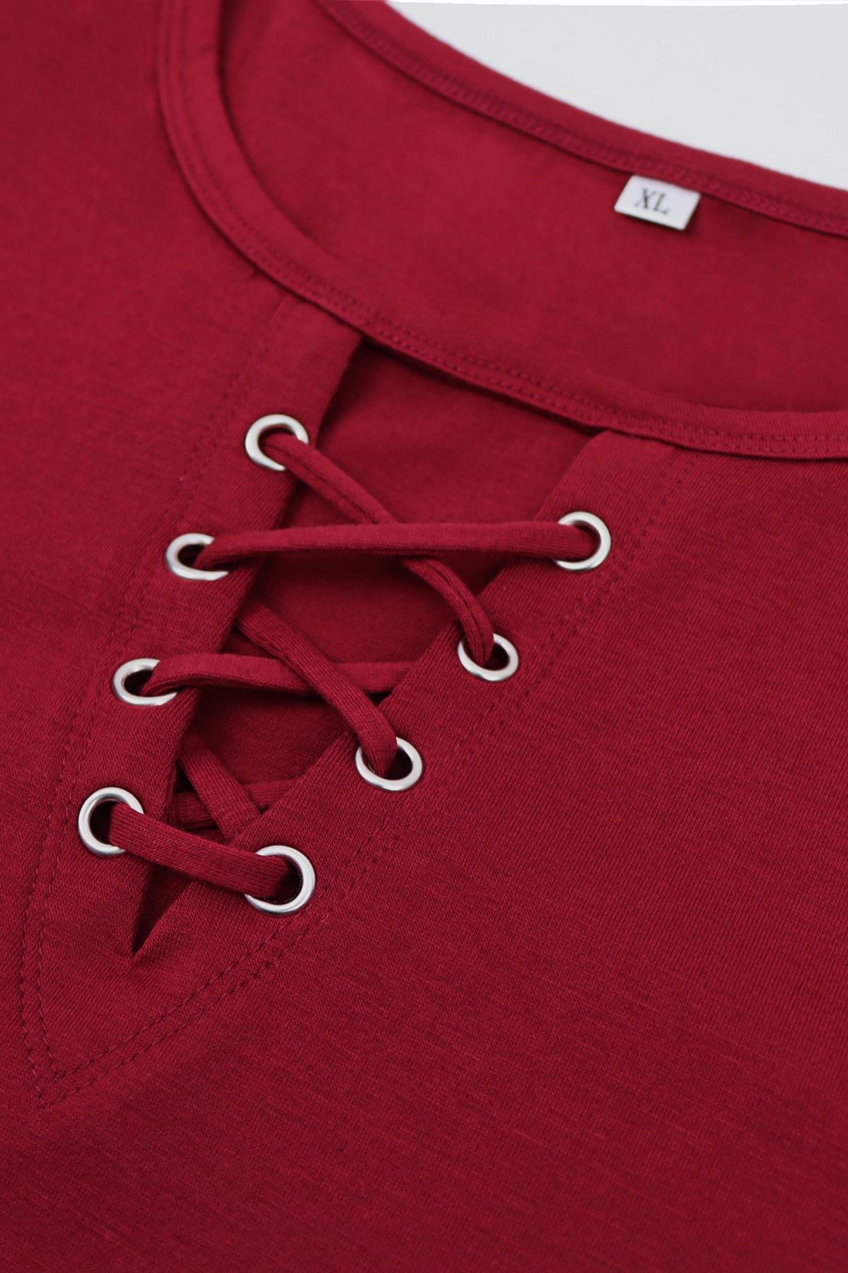 Essential Round Neck String Chest T-Shirt