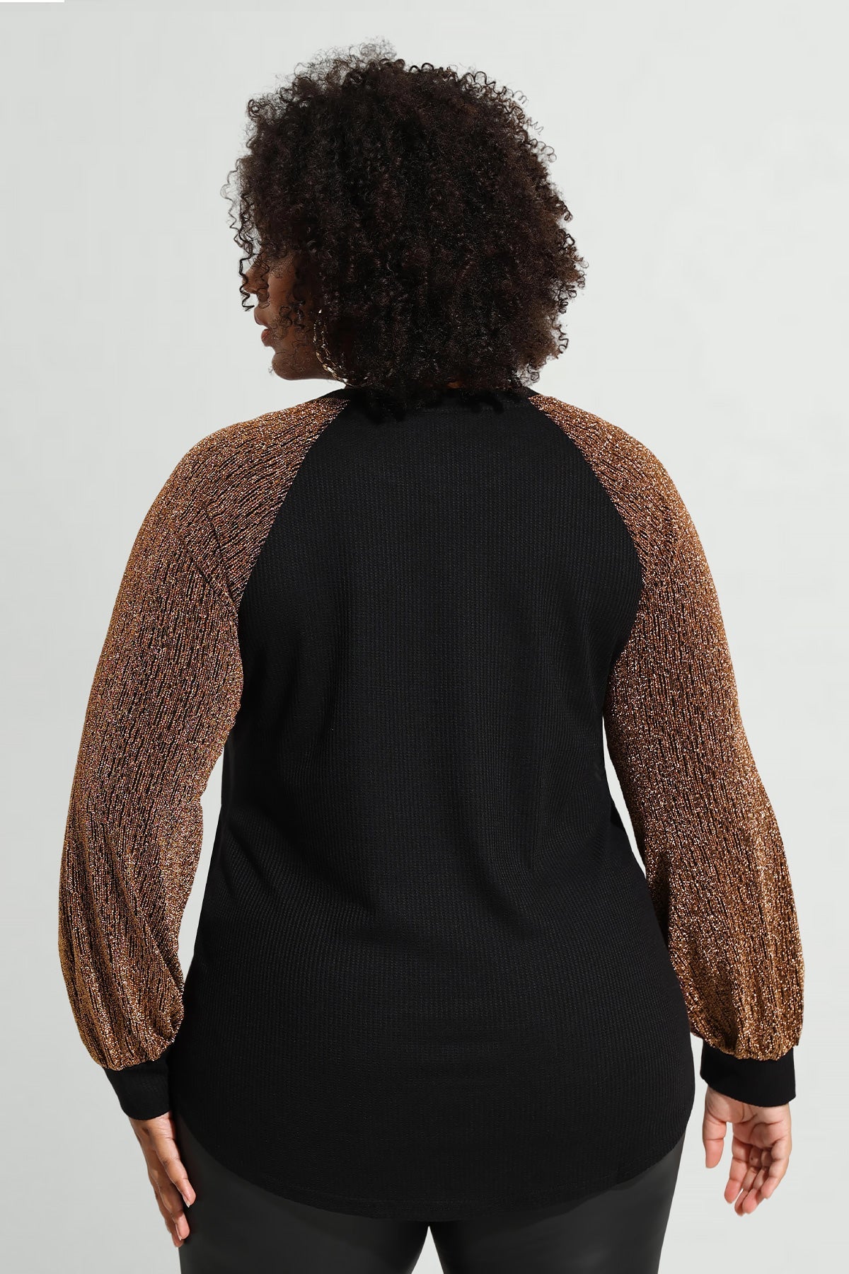 Raglan Sequin Long Sleeve T-Shirt