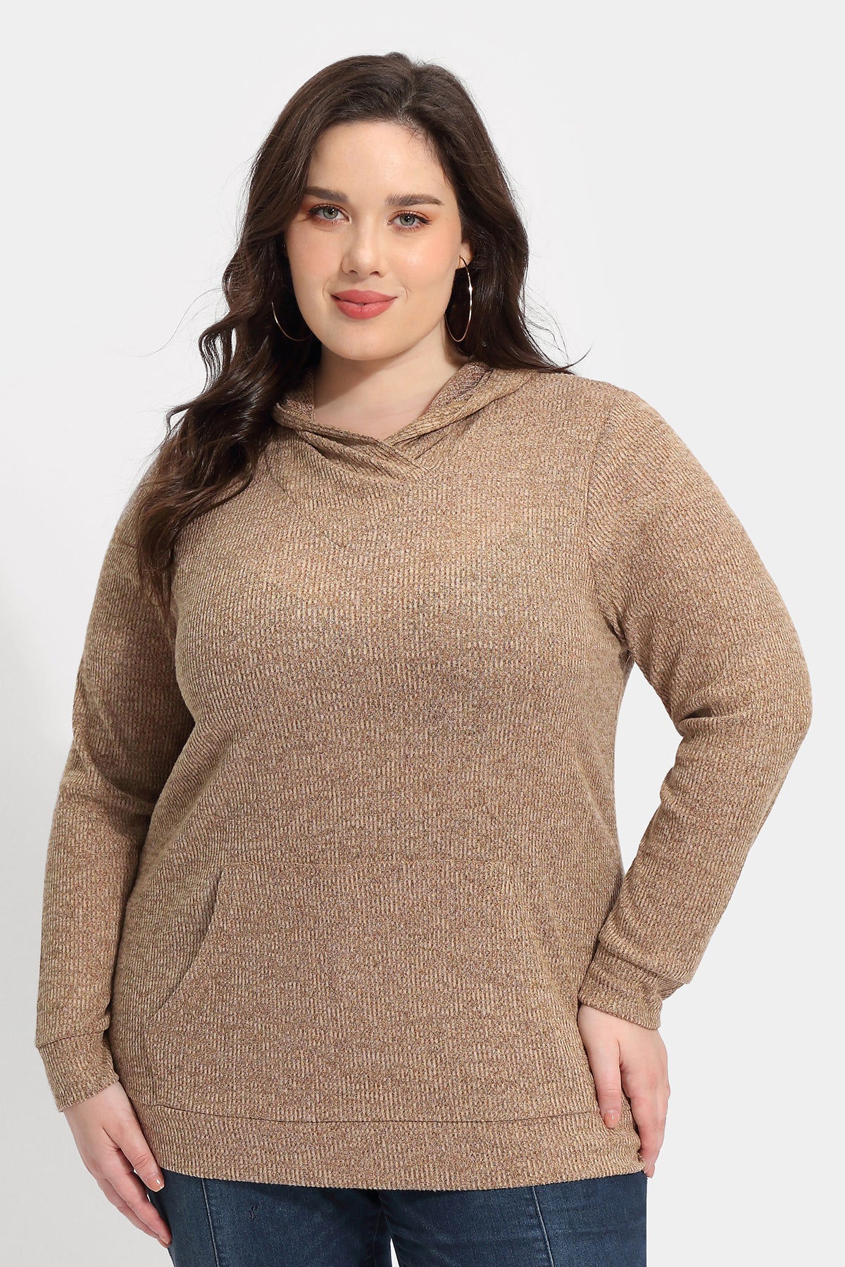 Solid Pockets Supersoft Sweatshirt Hoodie