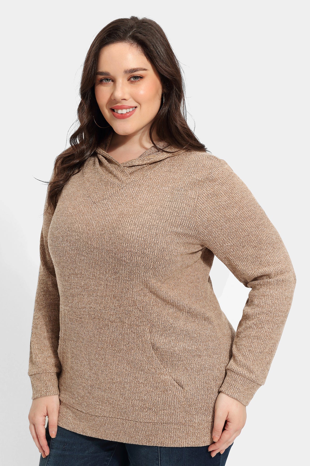 Solid Pockets Supersoft Sweatshirt Hoodie