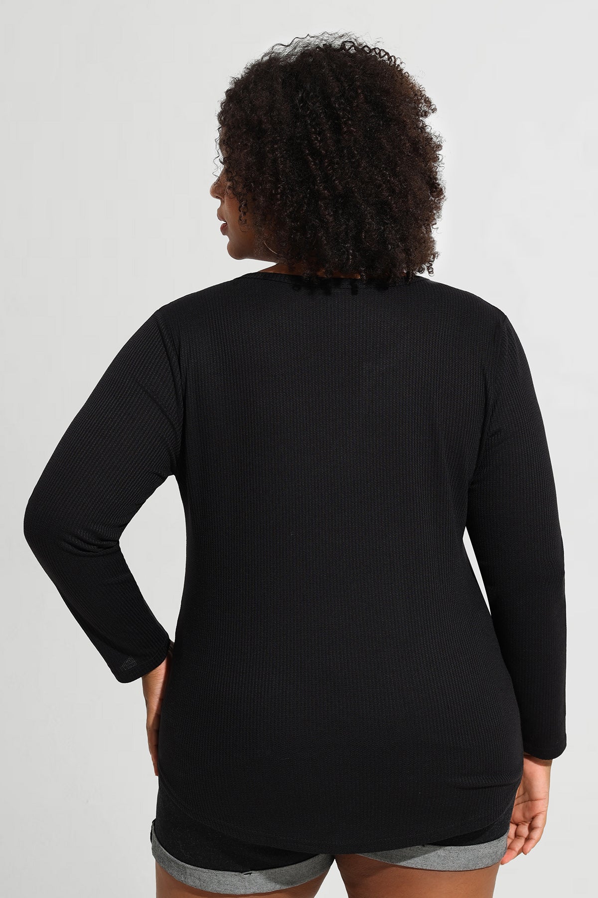 Ritera Supersoft Notched V Neck Long Sleeve T-Shirt