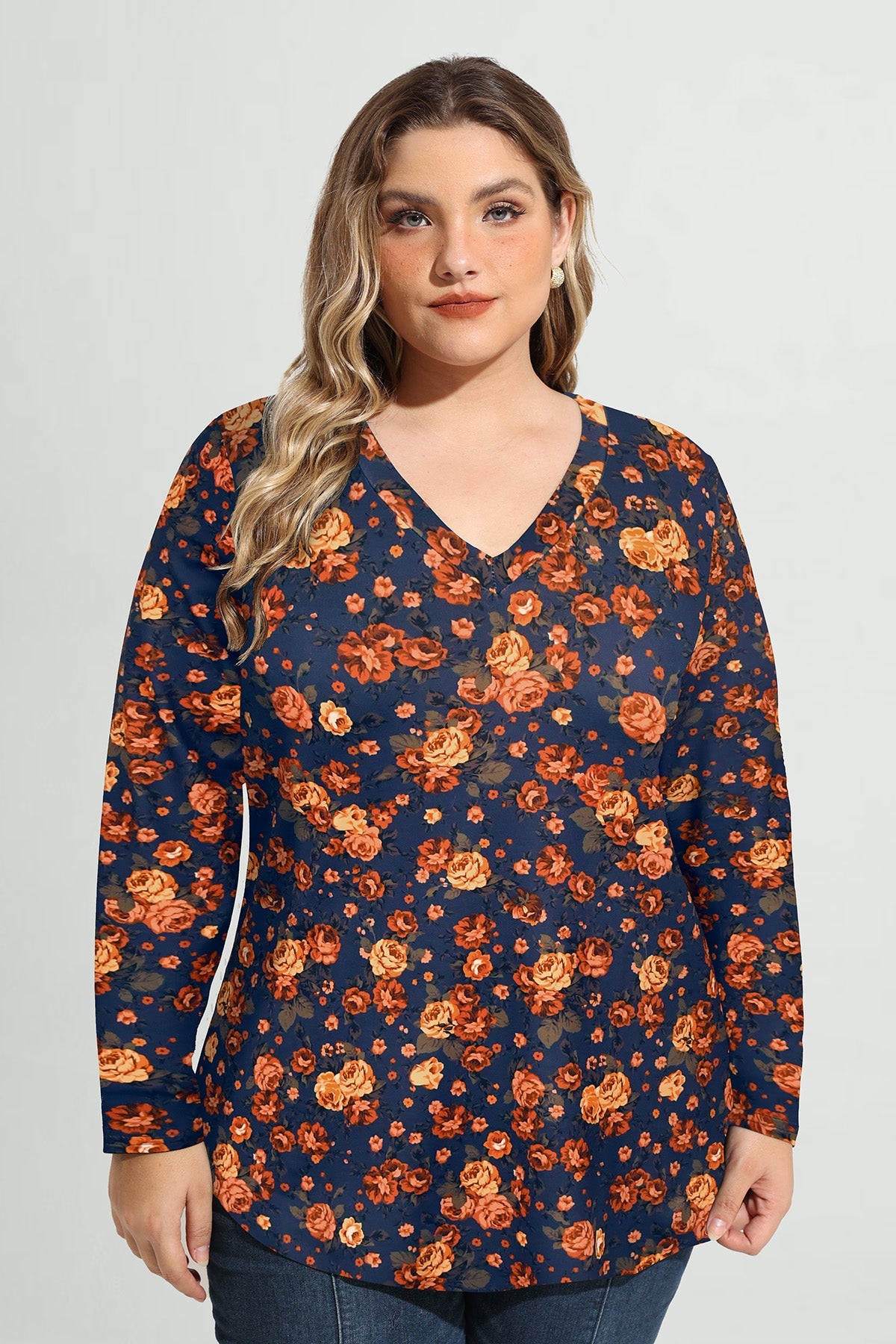 Ritera Floral Print Soft Flowy Long Sleeve T-Shirt