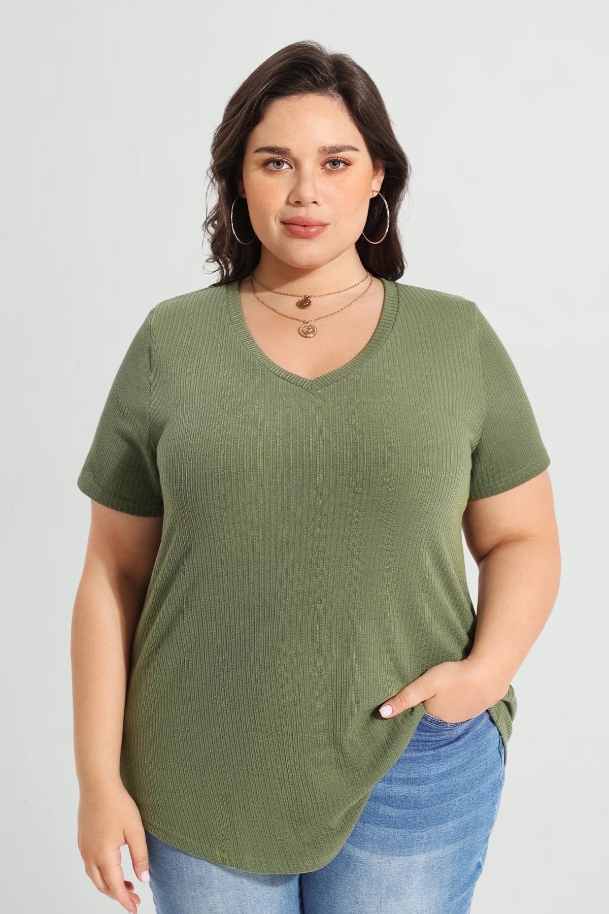 Supersoft V-neck Essential Basic T-Shirt