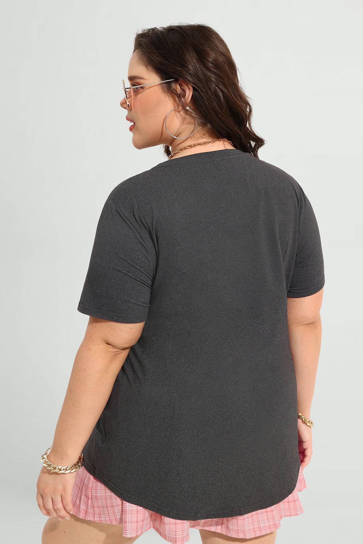 Ritera Bowknot Printing Crewneck Short Sleeve T-Shirt