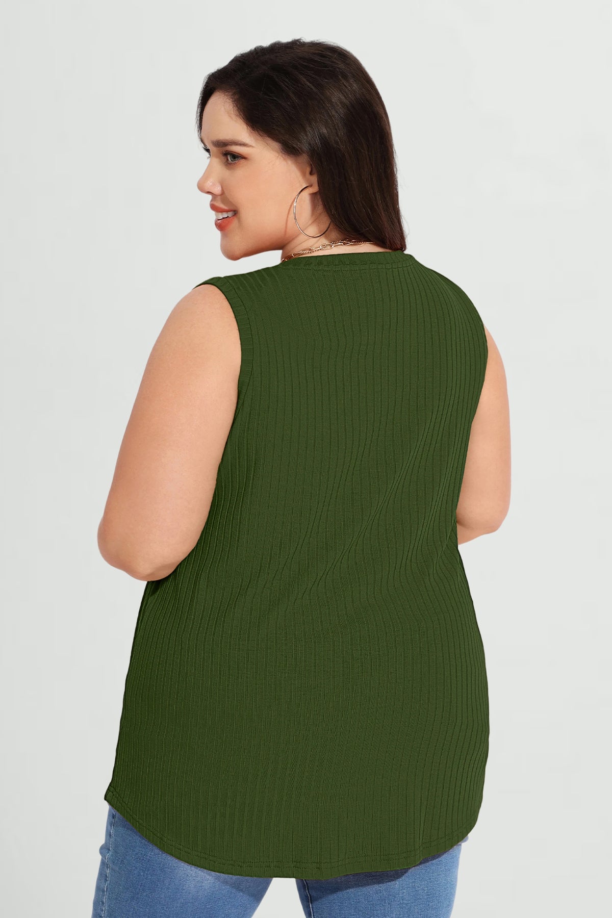 Ritera Solid Essential Basic Fashionable Texture Tank Top