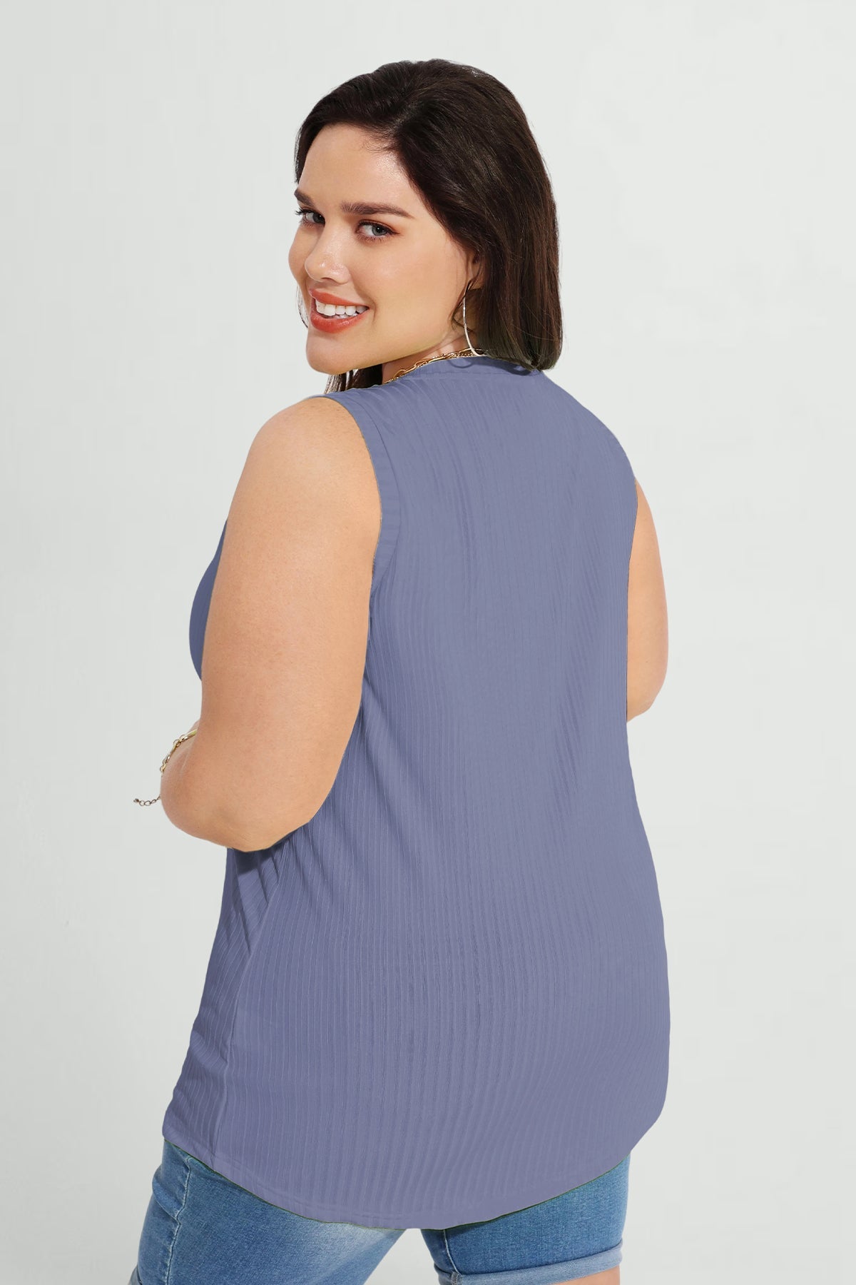 Ritera Solid Essential Basic Fashionable Texture Tank Top