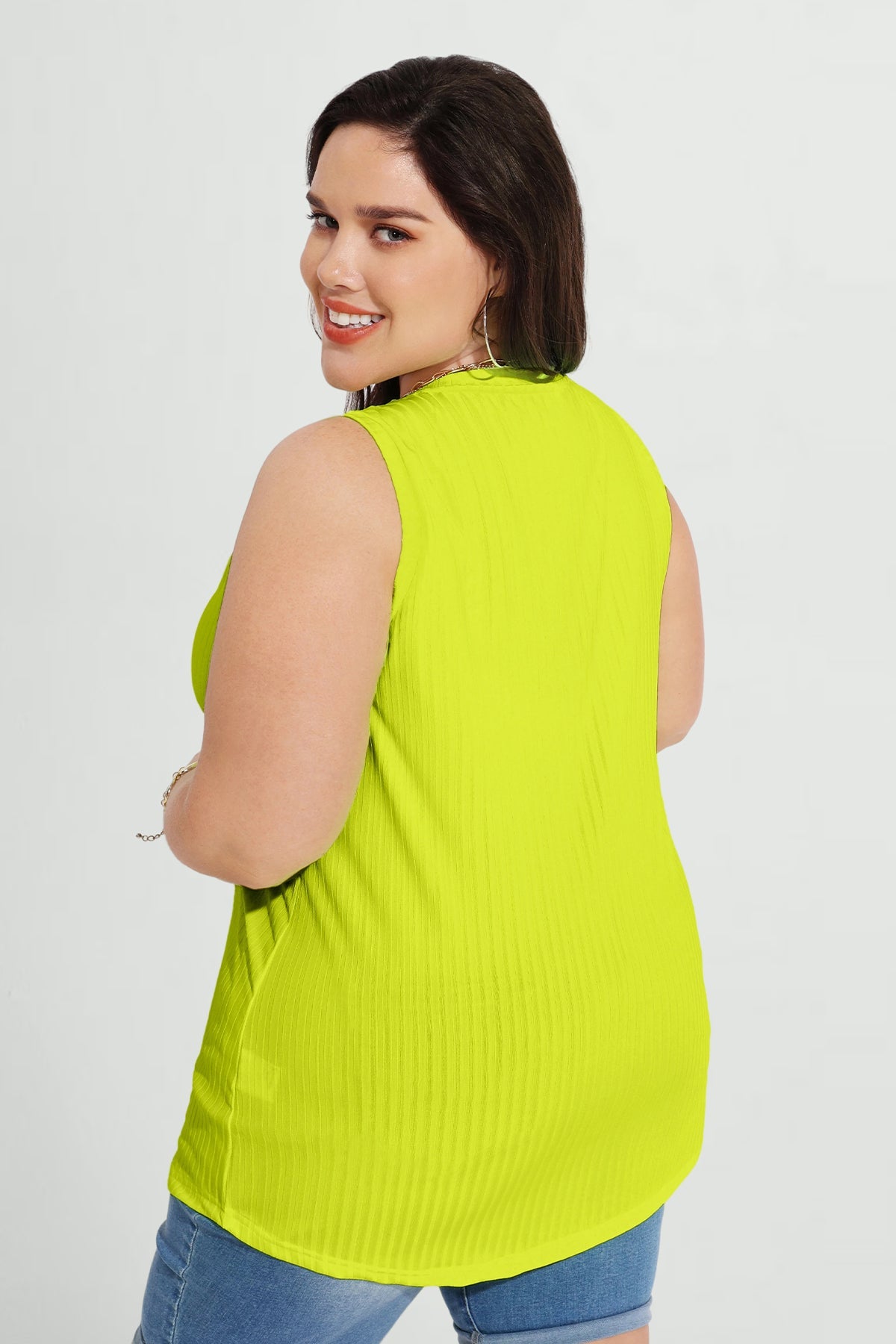 Ritera Solid Essential Basic Fashionable Texture Tank Top