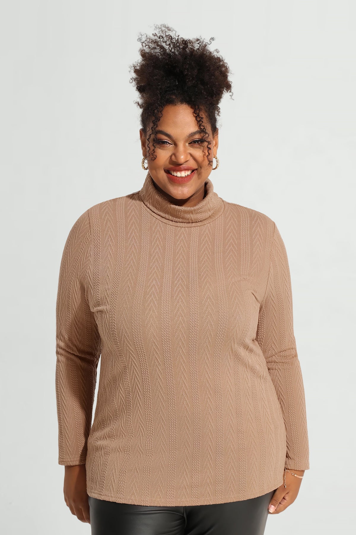 Solid Texture Knit Cowl Neck Long Sleeve Pullover Sweater