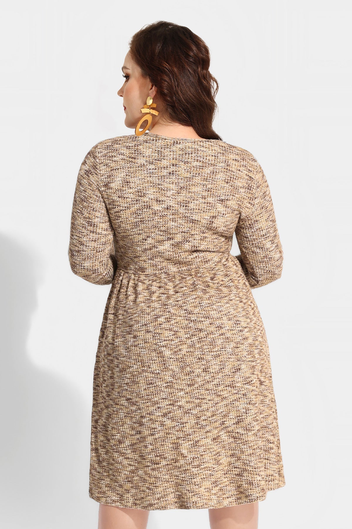 Ritera Pocket Elastic Waist Pleated Midi Dress