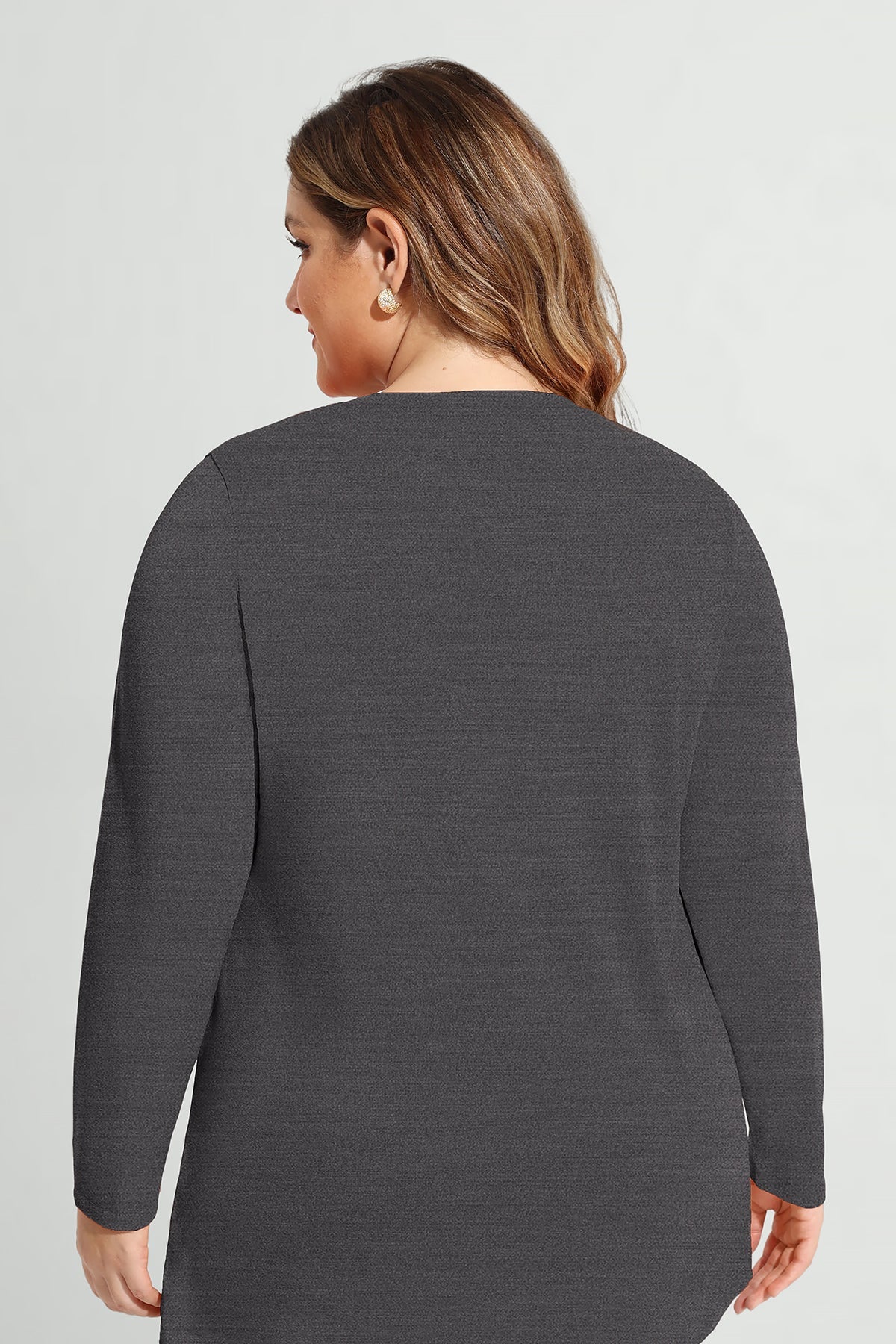 Solid Skinny Basic Long Sleeve Shirt