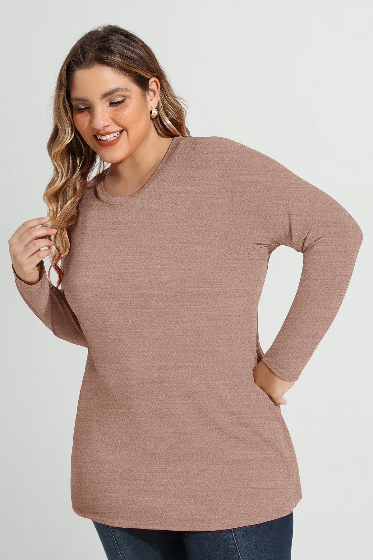 Solid Skinny Basic Long Sleeve Shirt