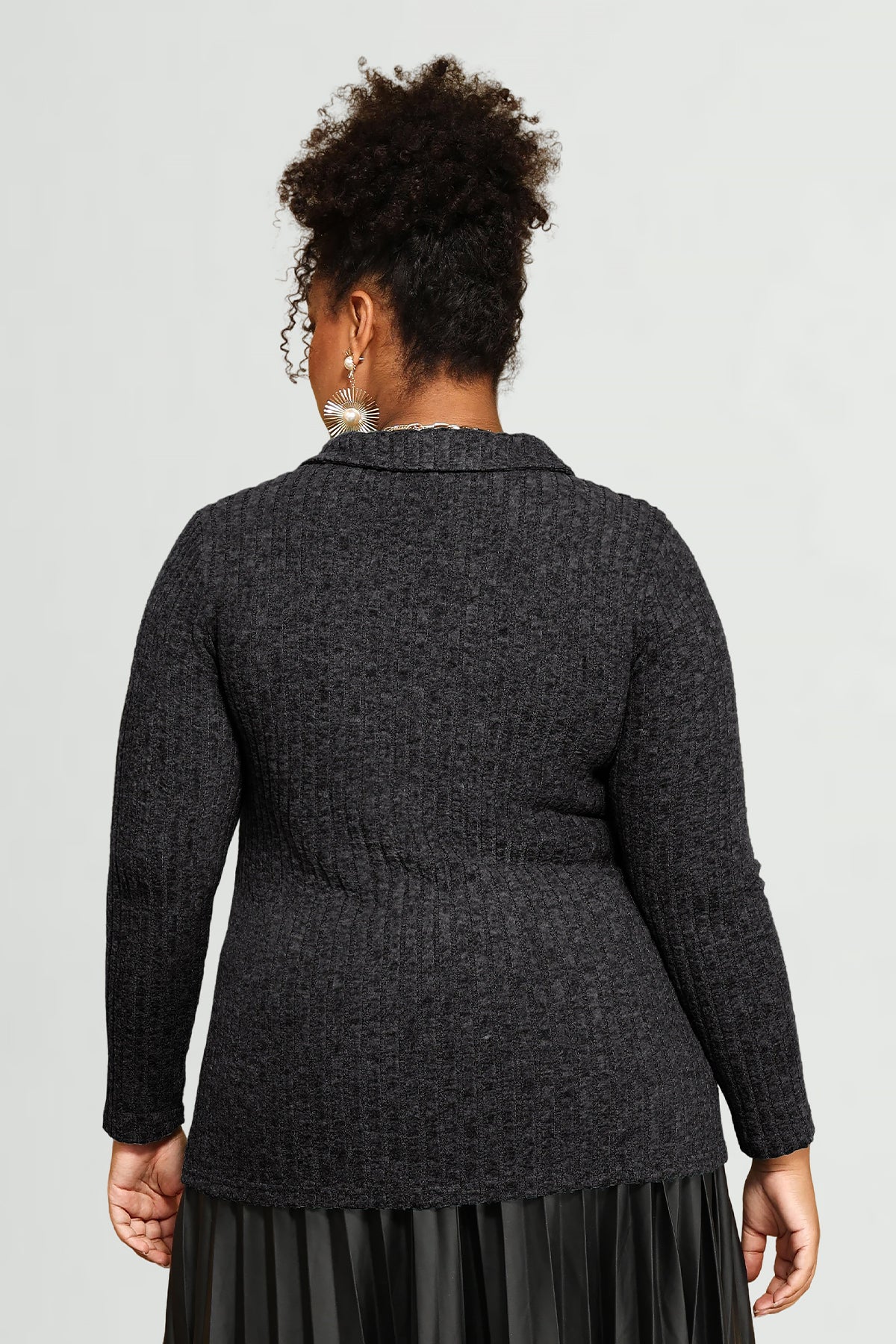 Supersoft Velvet Lapel Collar Basic Shirt