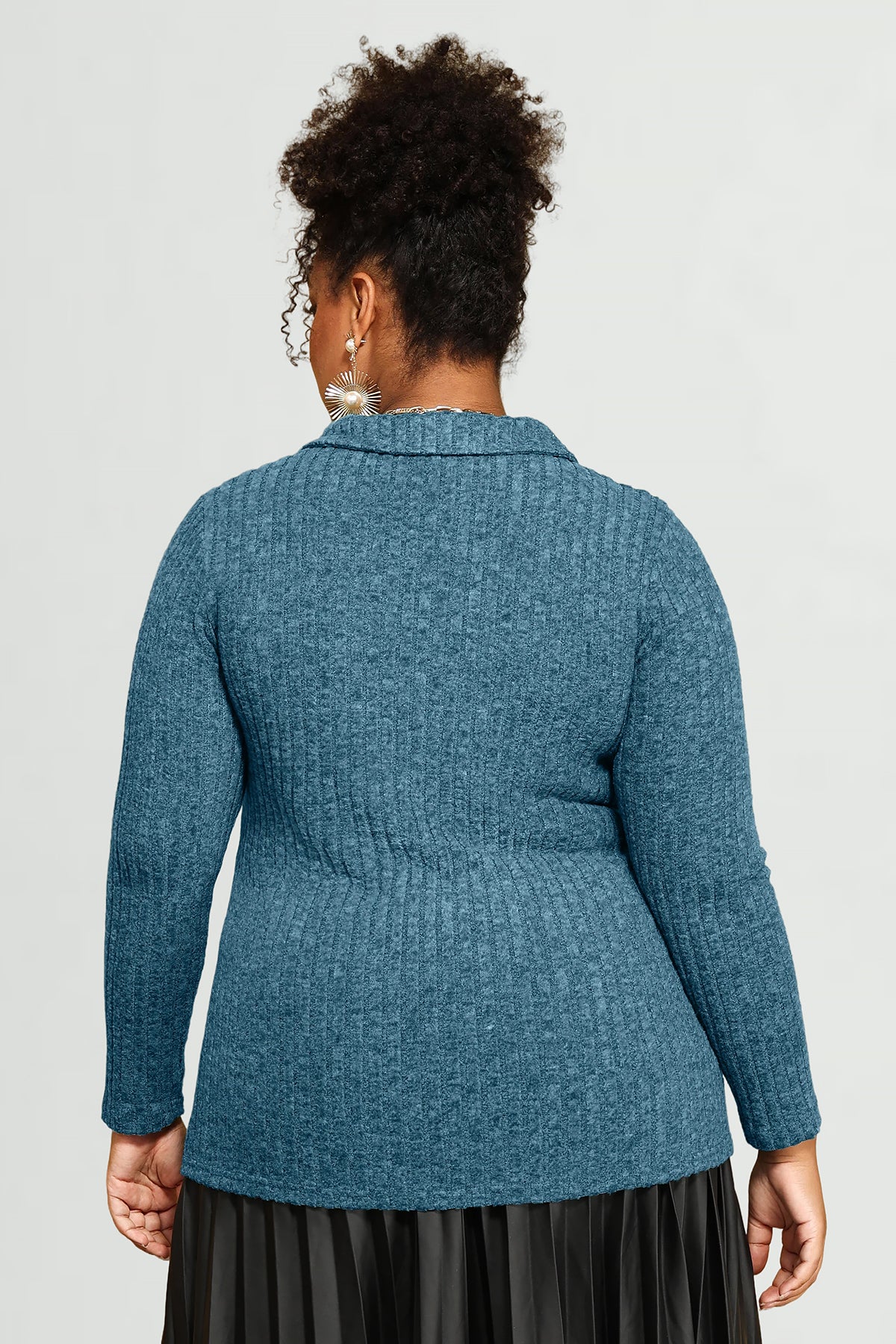 Supersoft Velvet Lapel Collar Basic Shirt