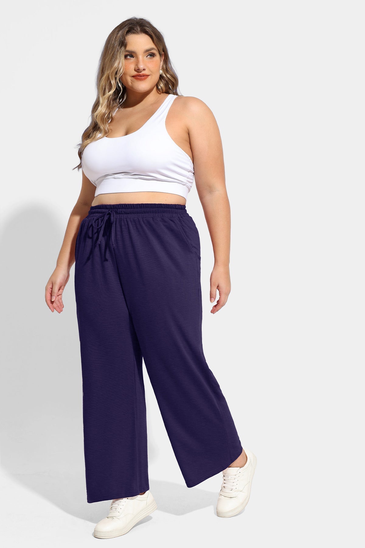 Drawstring Elasticated Waist Basic Pants