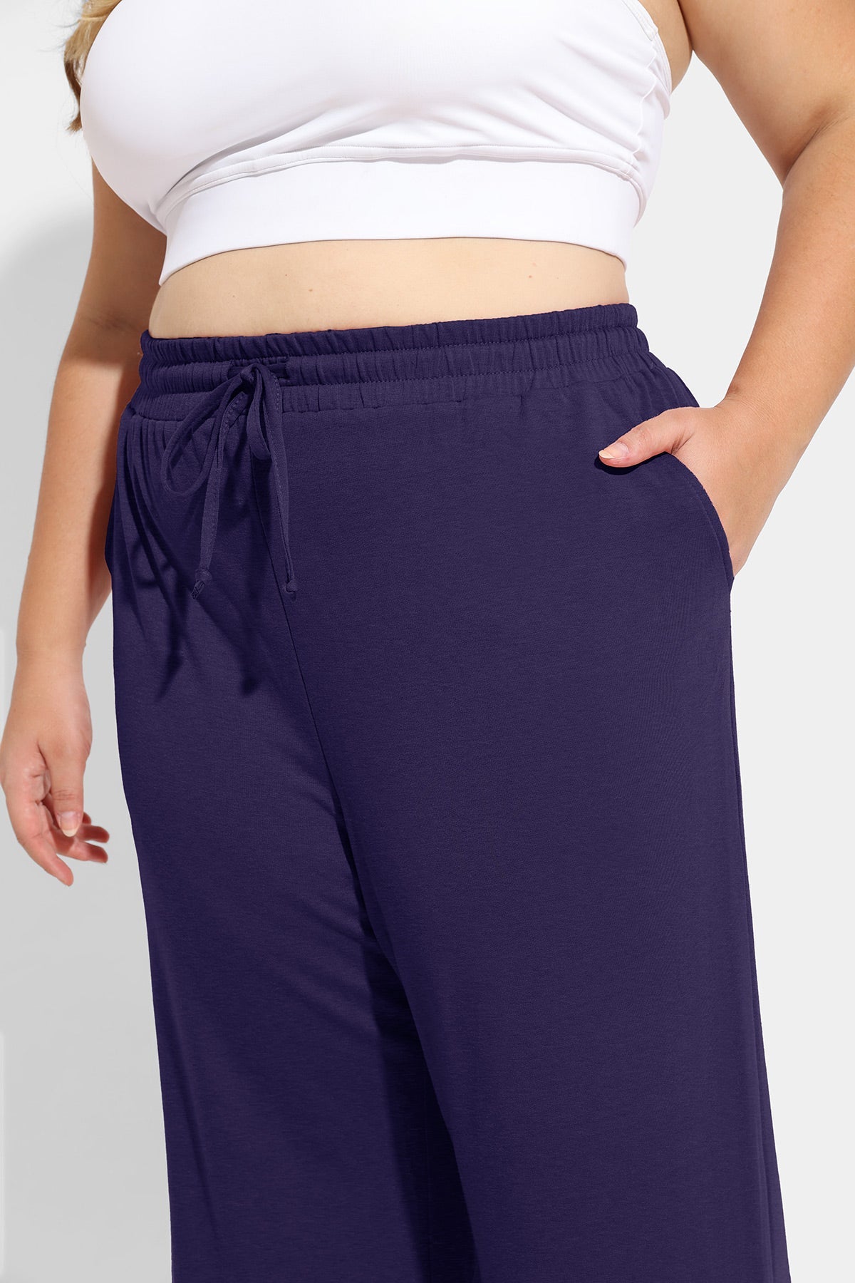 Drawstring Elasticated Waist Basic Pants