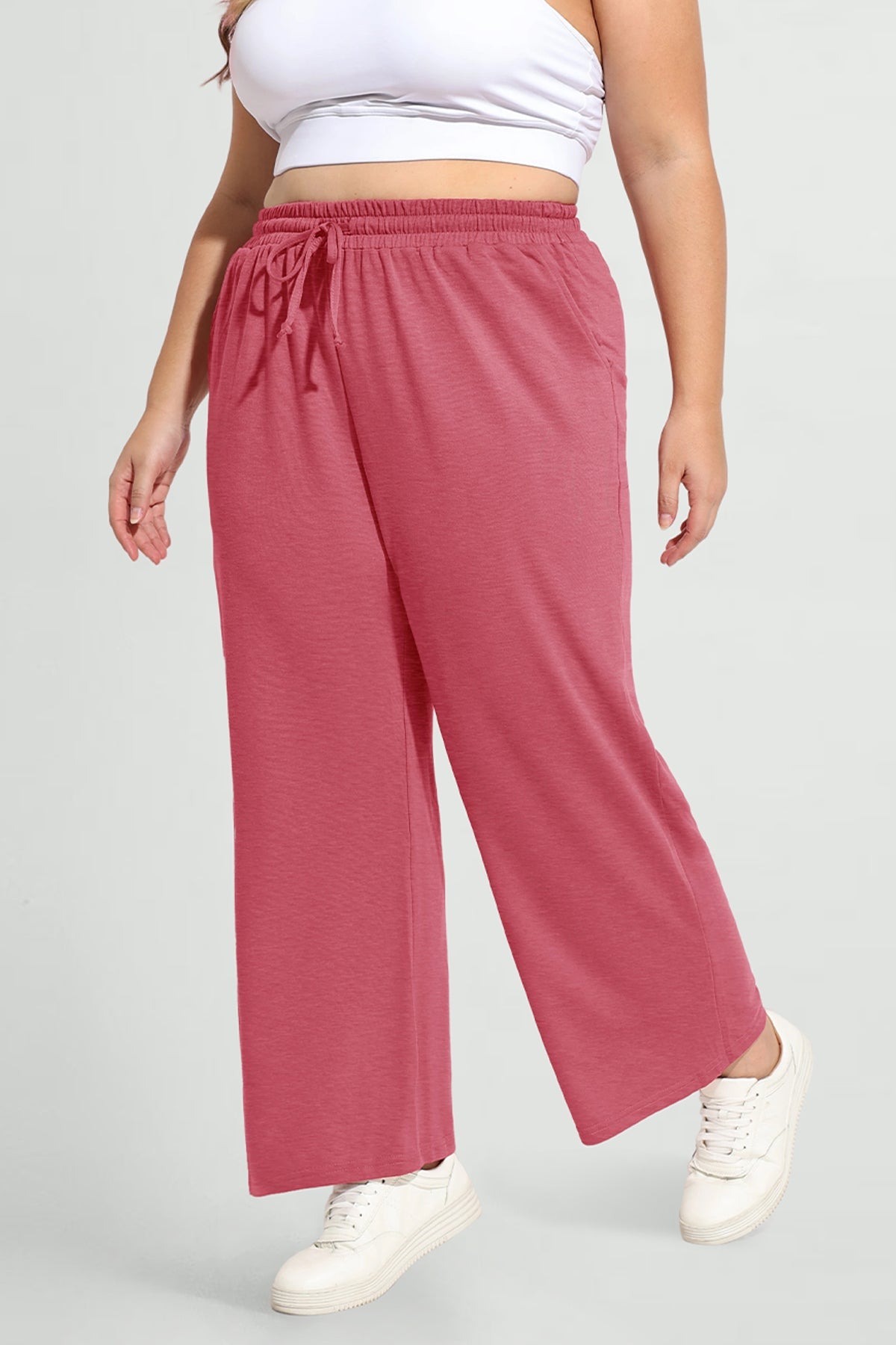 Drawstring Elasticated Waist Basic Pants