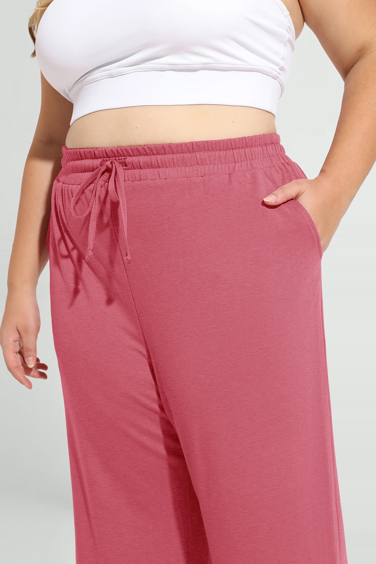 Drawstring Elasticated Waist Basic Pants