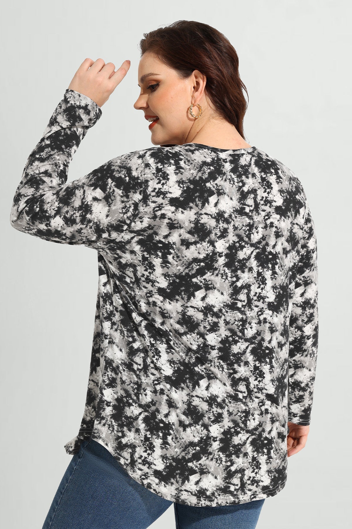 Ritera Allover Floral Sparkle Button Up Notched Neck Blouse