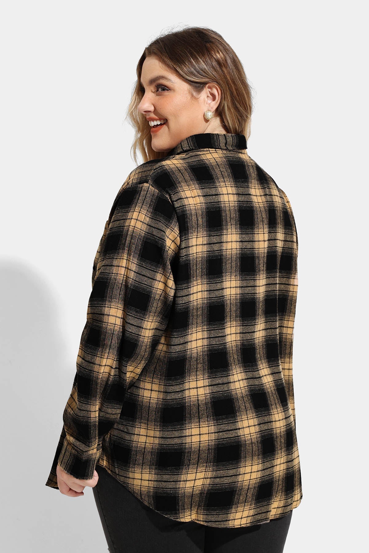Supersoft Plaid Pocket Button Down T-Shirt