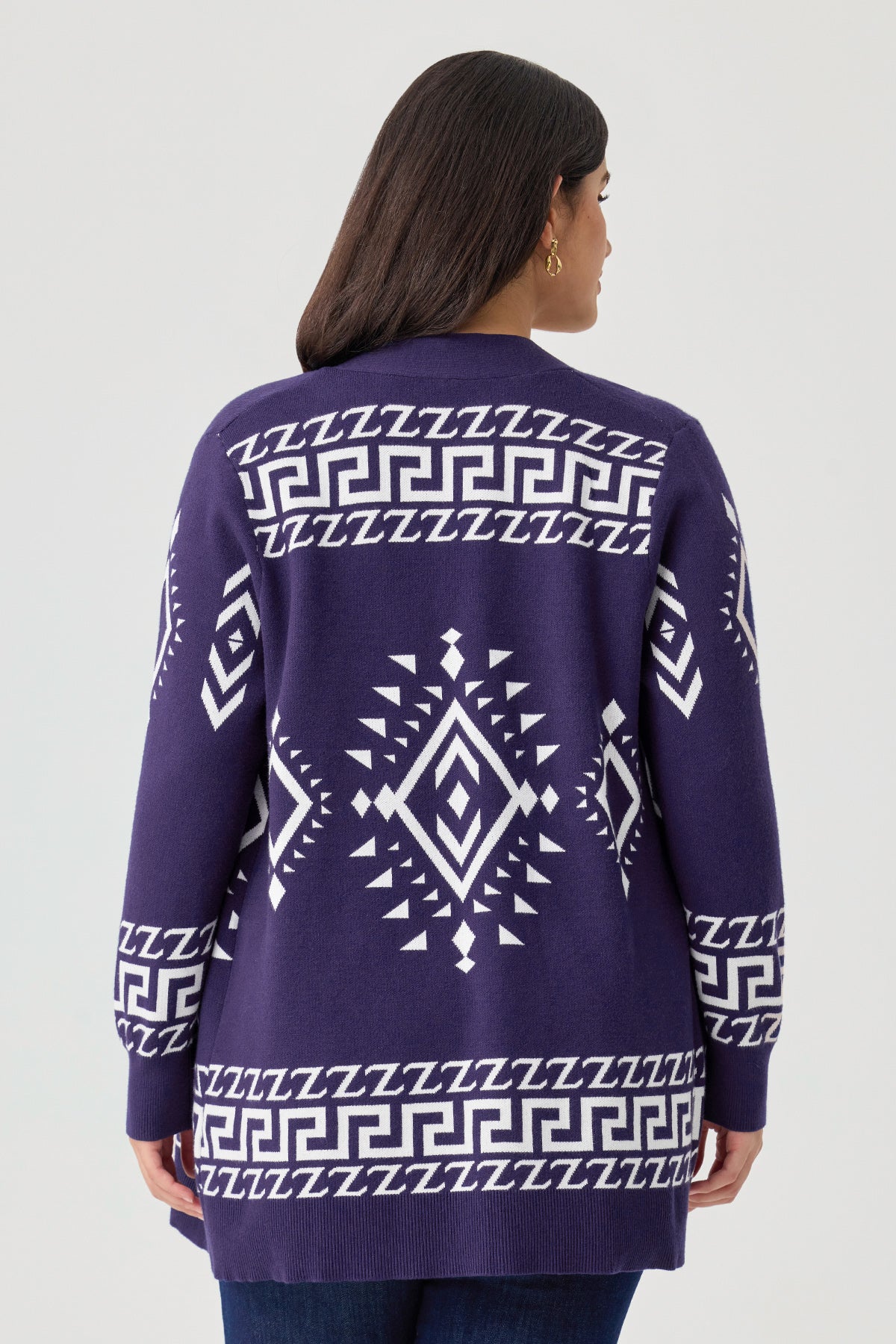 Ritera Pockets Southwestern Pattern Boho Chic Knit Cardigan