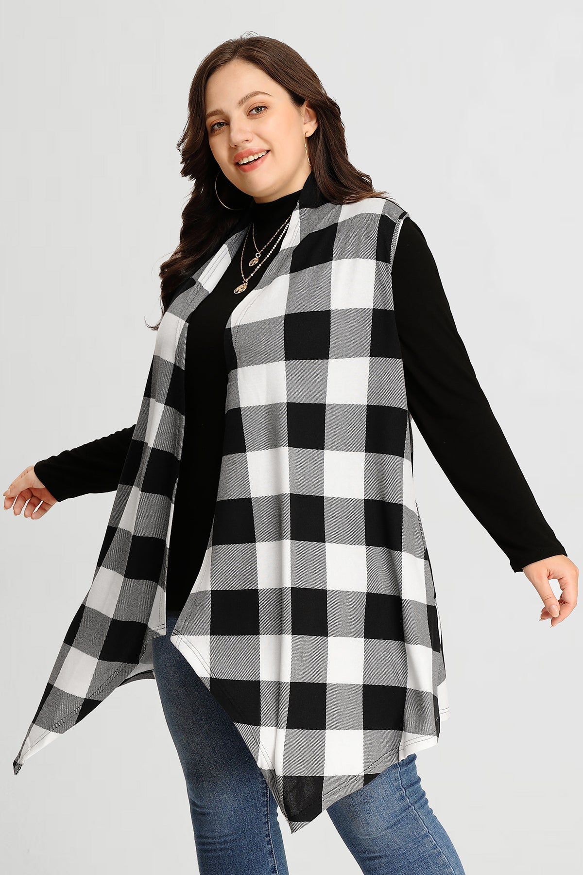 Ritera Draped Open Front Vest Sleeveless Waterfall Cardigan