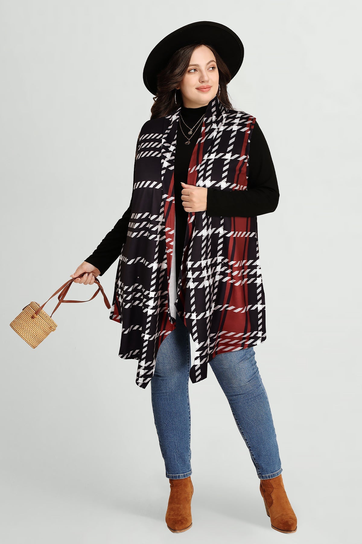 Ritera Draped Open Front Vest Sleeveless Waterfall Cardigan