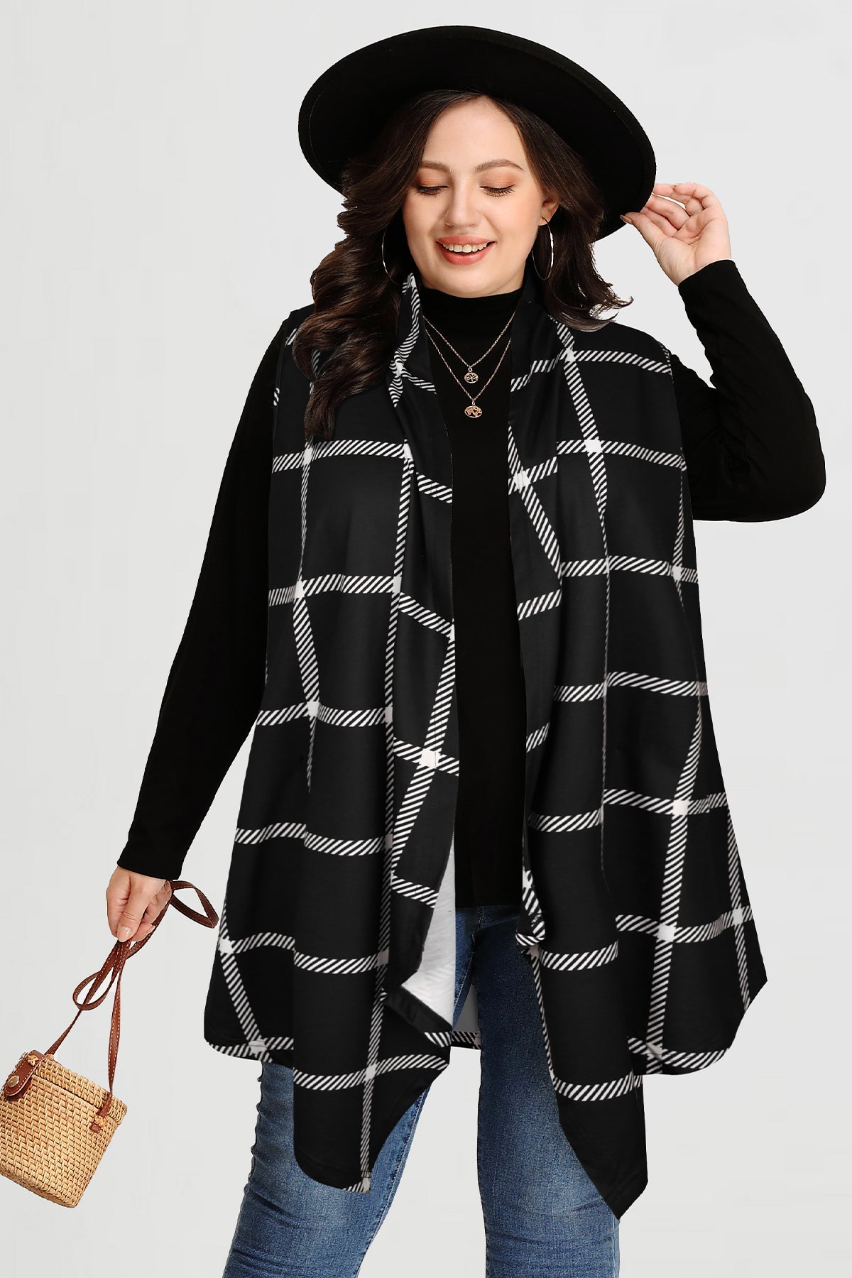 Ritera Draped Open Front Vest Sleeveless Waterfall Cardigan