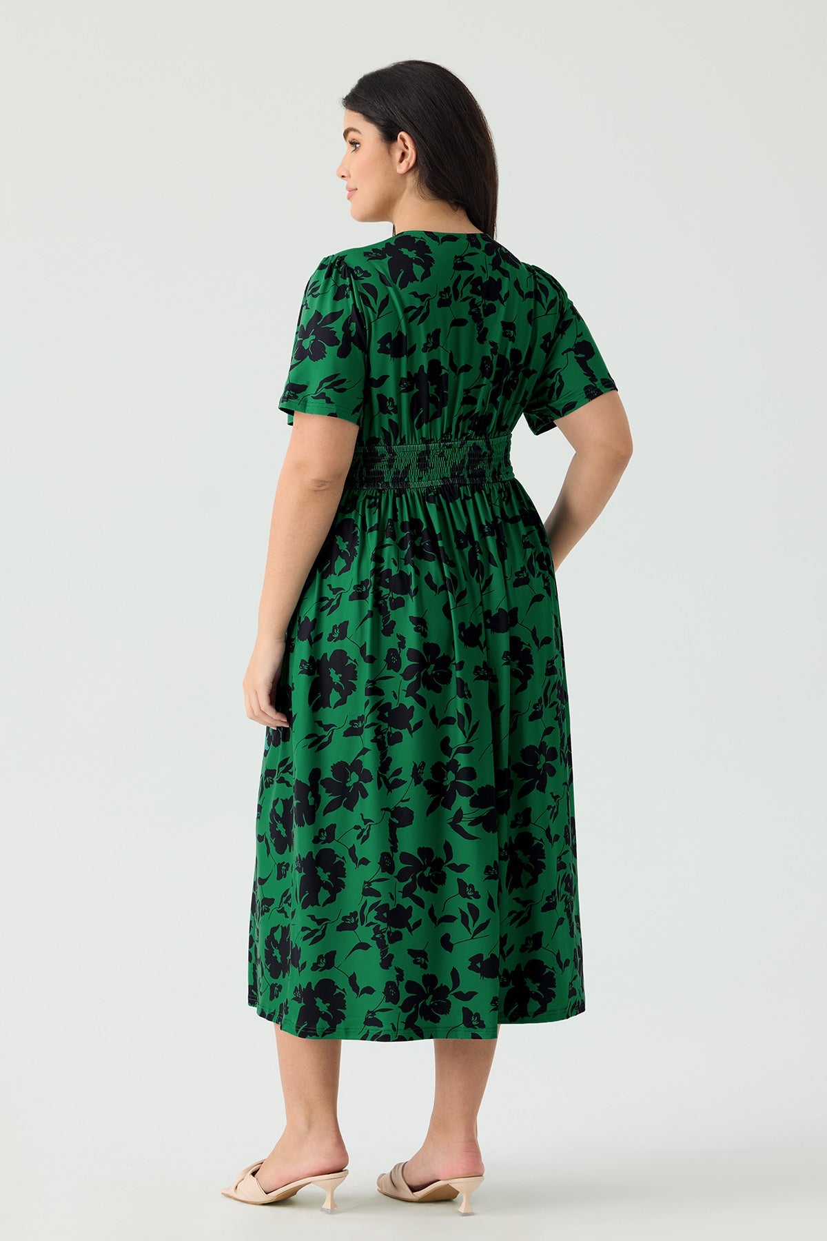 Ritera Pockets Elasticated Waist Floral A-line Maxi Dress