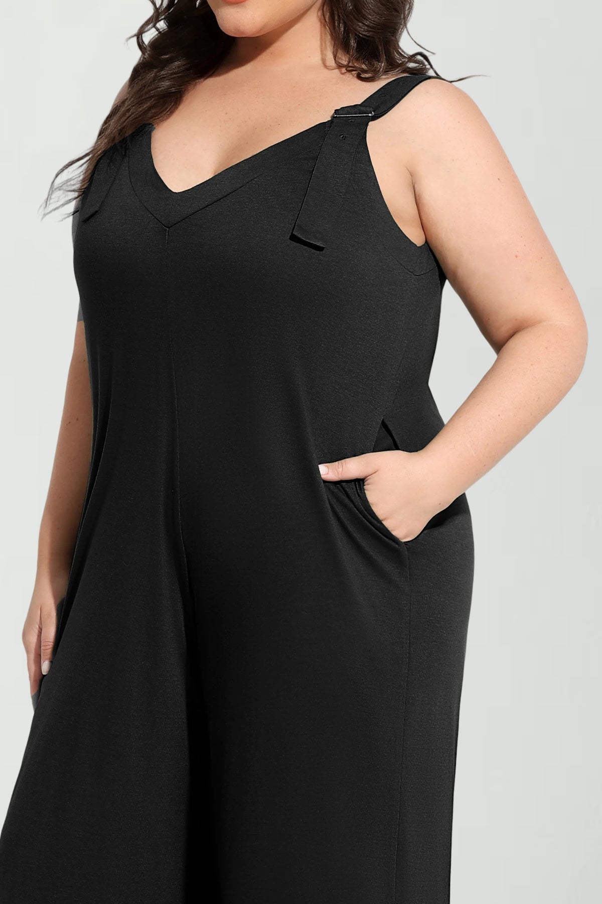 Ritera Pockets Pleated Cami Wide Leg Jumpsuit