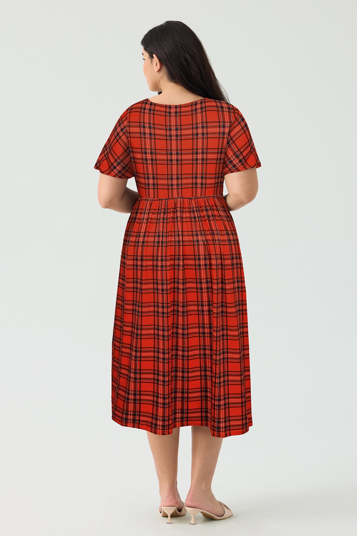 Ritera Pockets Drawstring Sweetheart Floral A-line Midi Dress