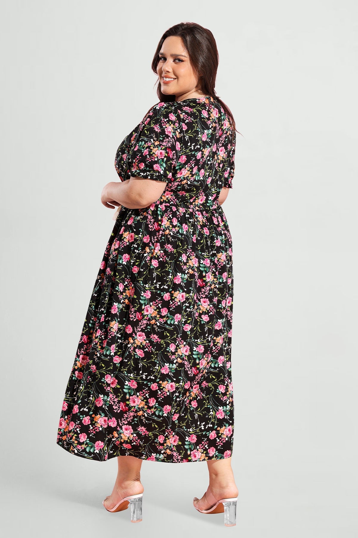 Ritera Pockets Boho Drawstring Tassel Waist A-line Midi Dress