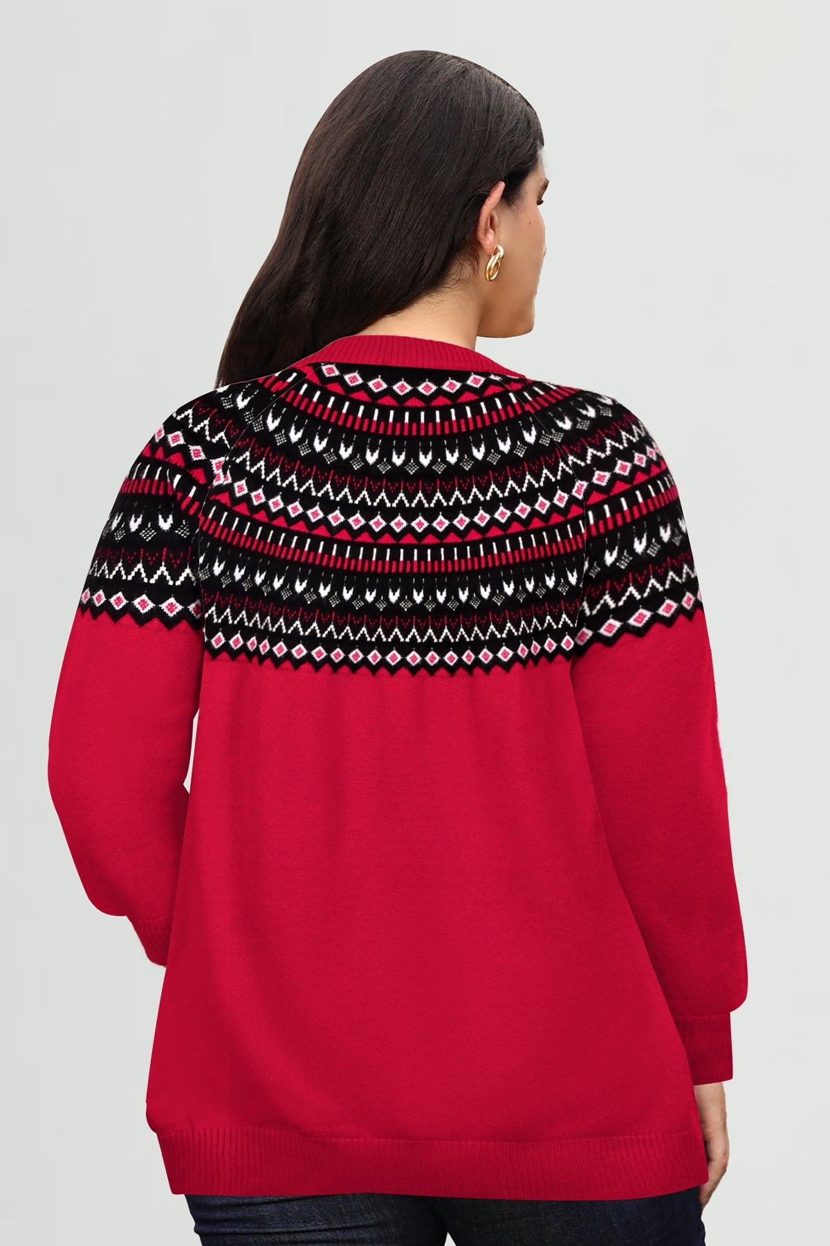 Ritera Fair Isle Knit Jacquard Holiday Sweater