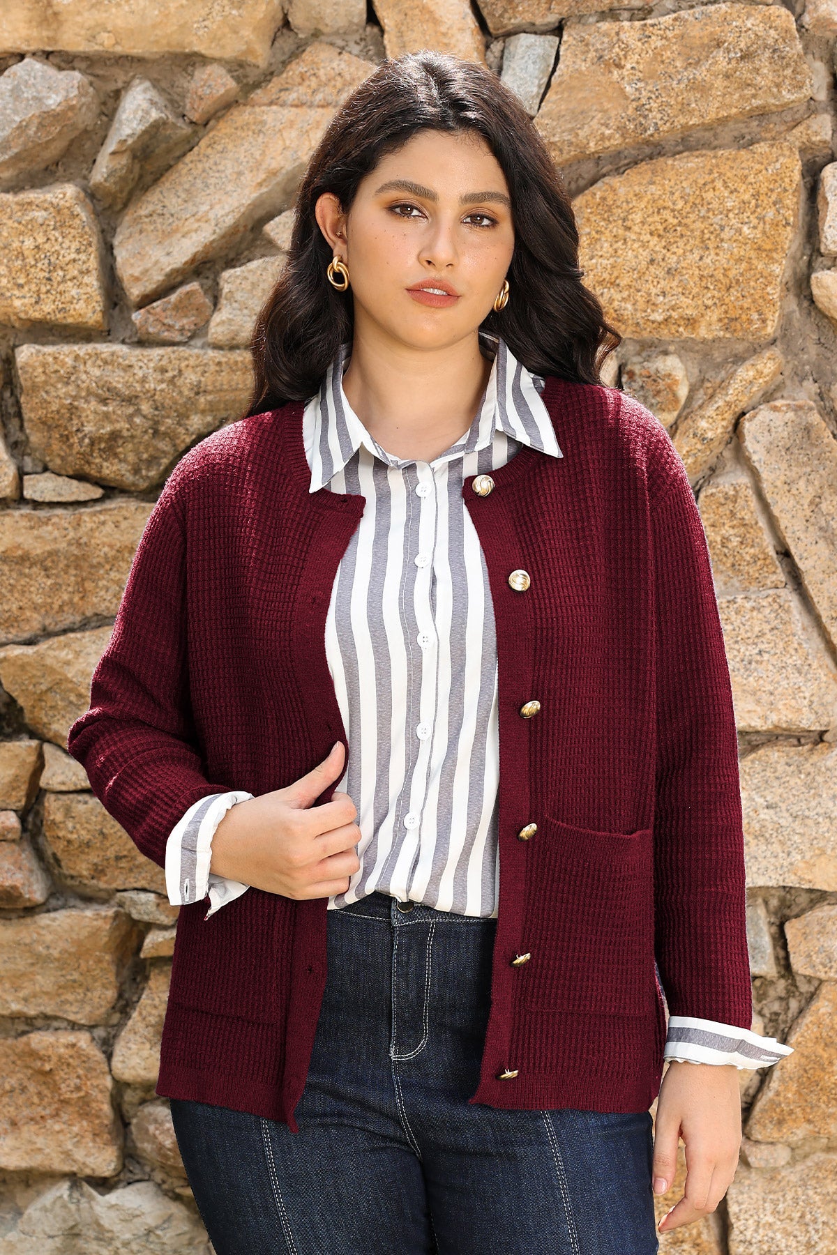 Ritera Cozy Chunky Knit Button up Cardigan Sweater with Pockets