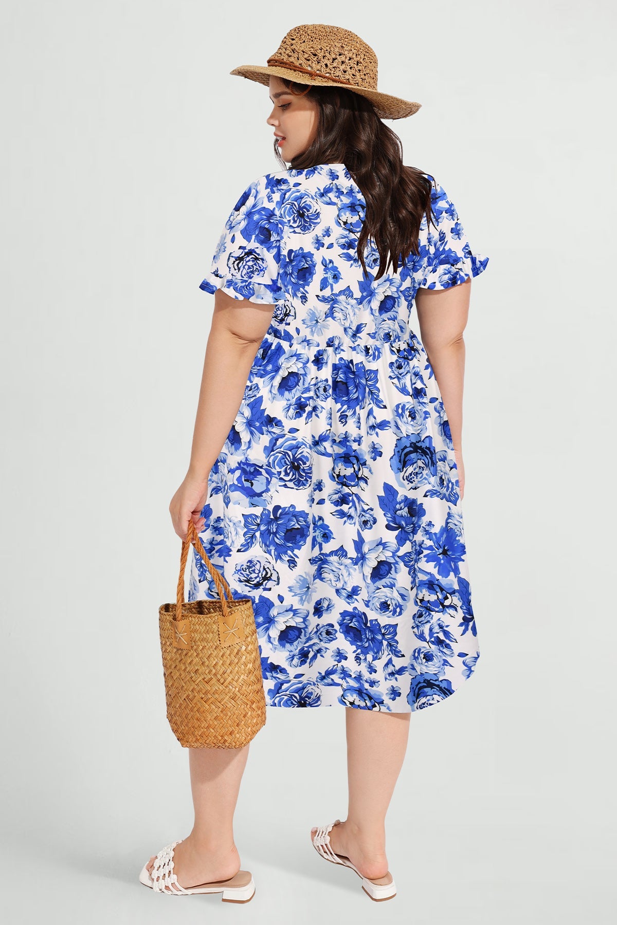 Pockets Rainbow Stripe Midi Dress