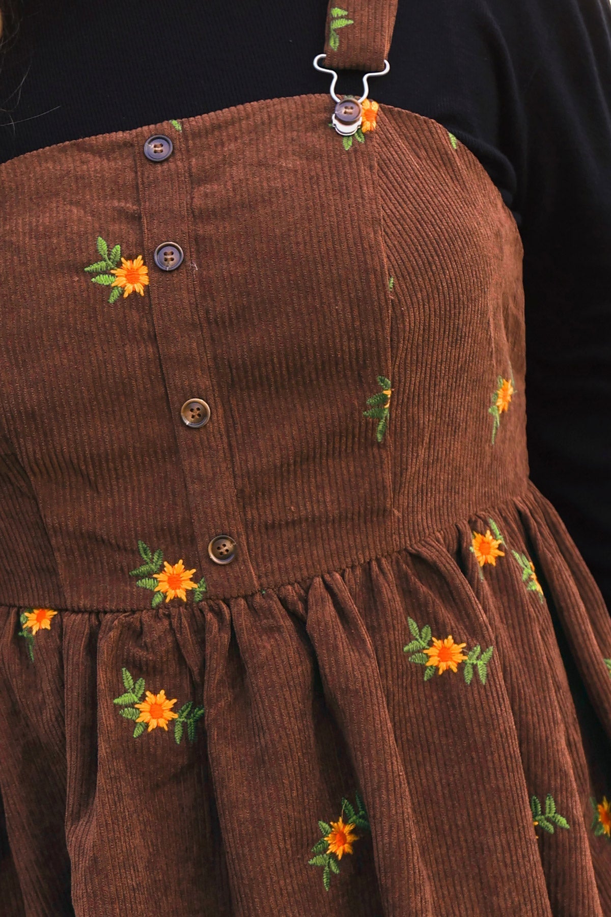 Ritera Adjustable Strap Floral Print Overall Knit Dress