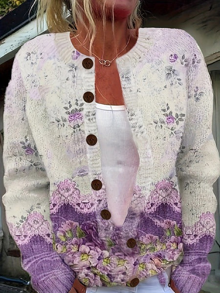 Chloe | Vintage Floral Cardigan Sweater
