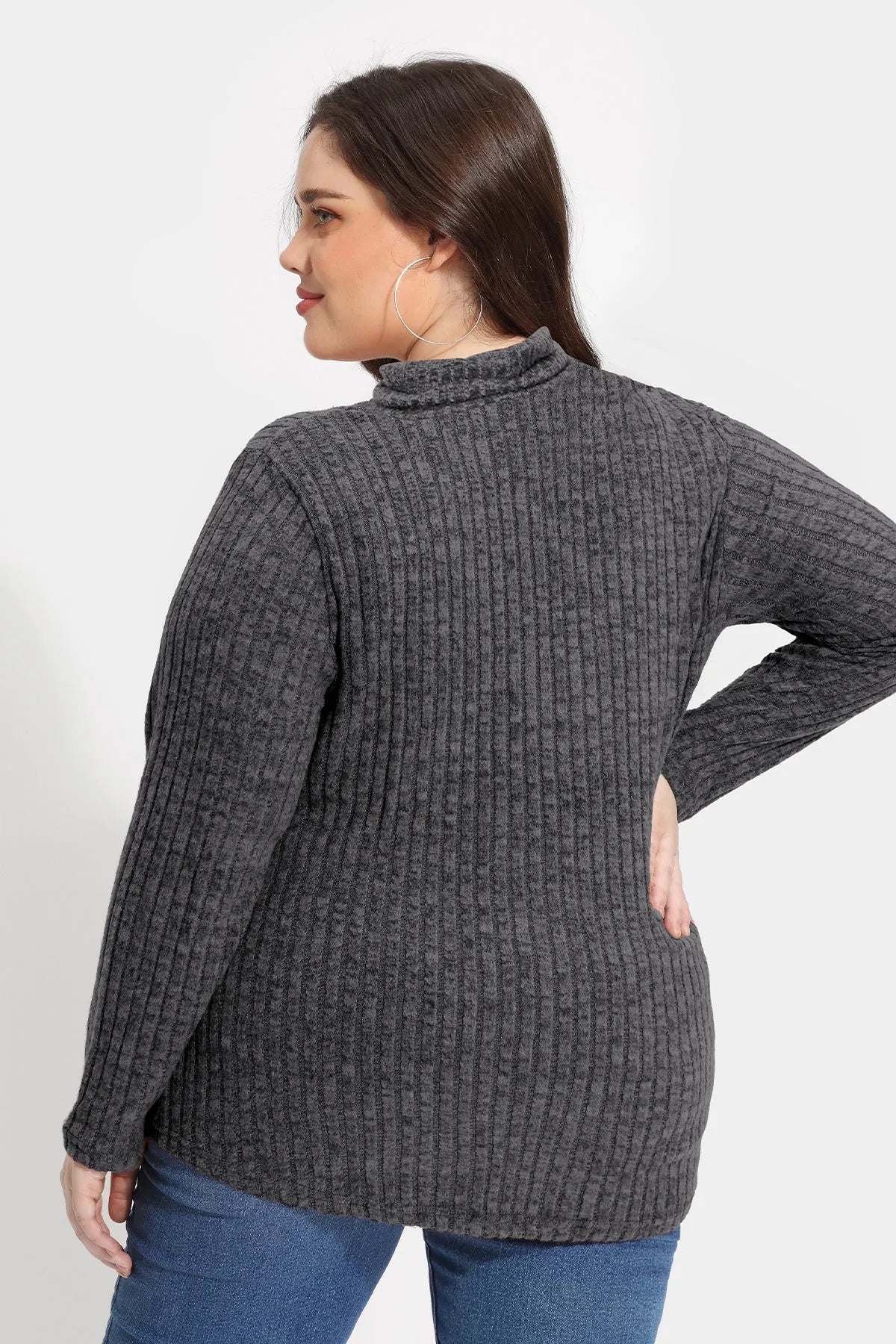 Supersoft Solid Long Sleeve Turtleneck Knit Sweater