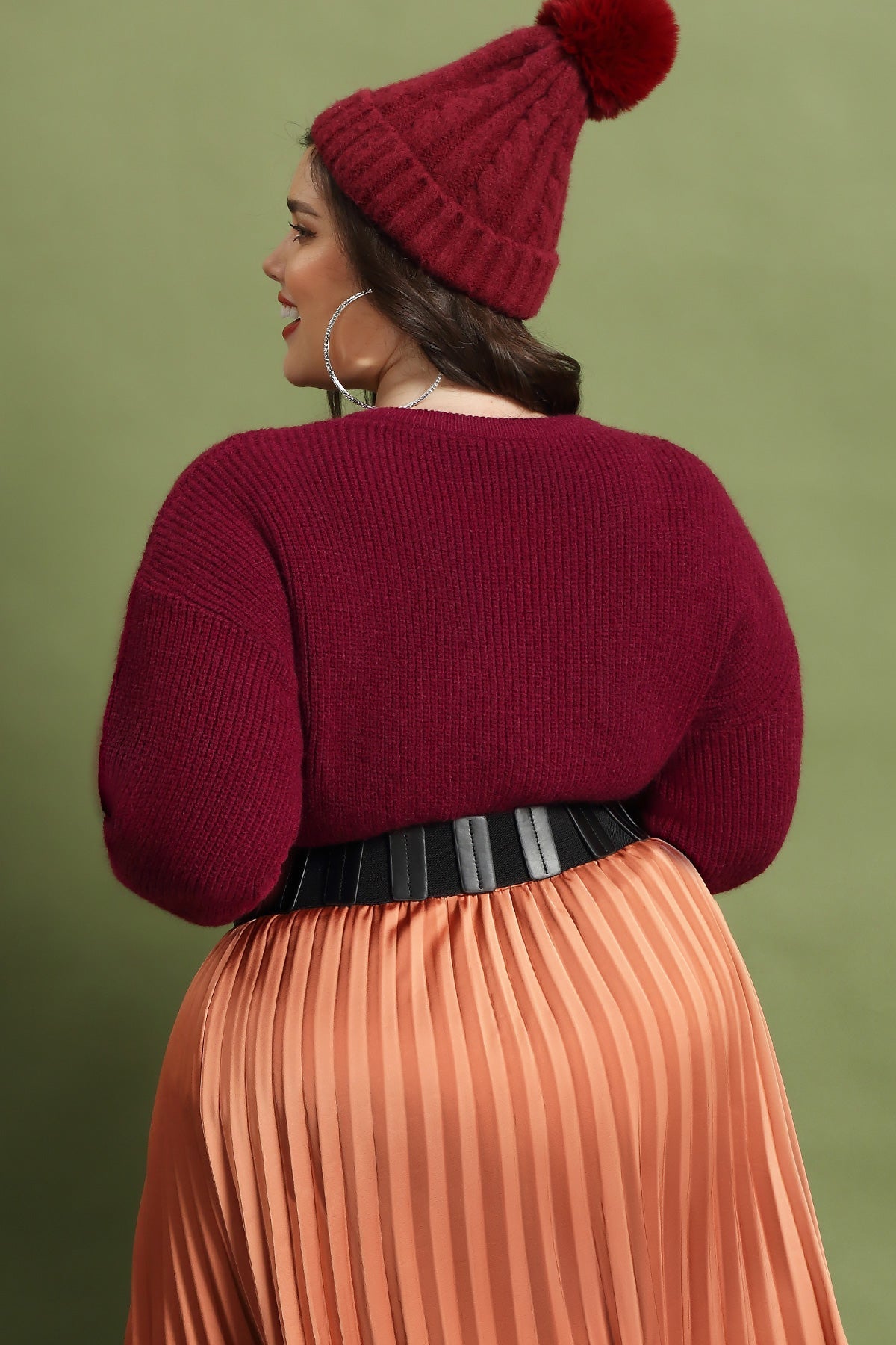 Solid Zipper Up Sweater