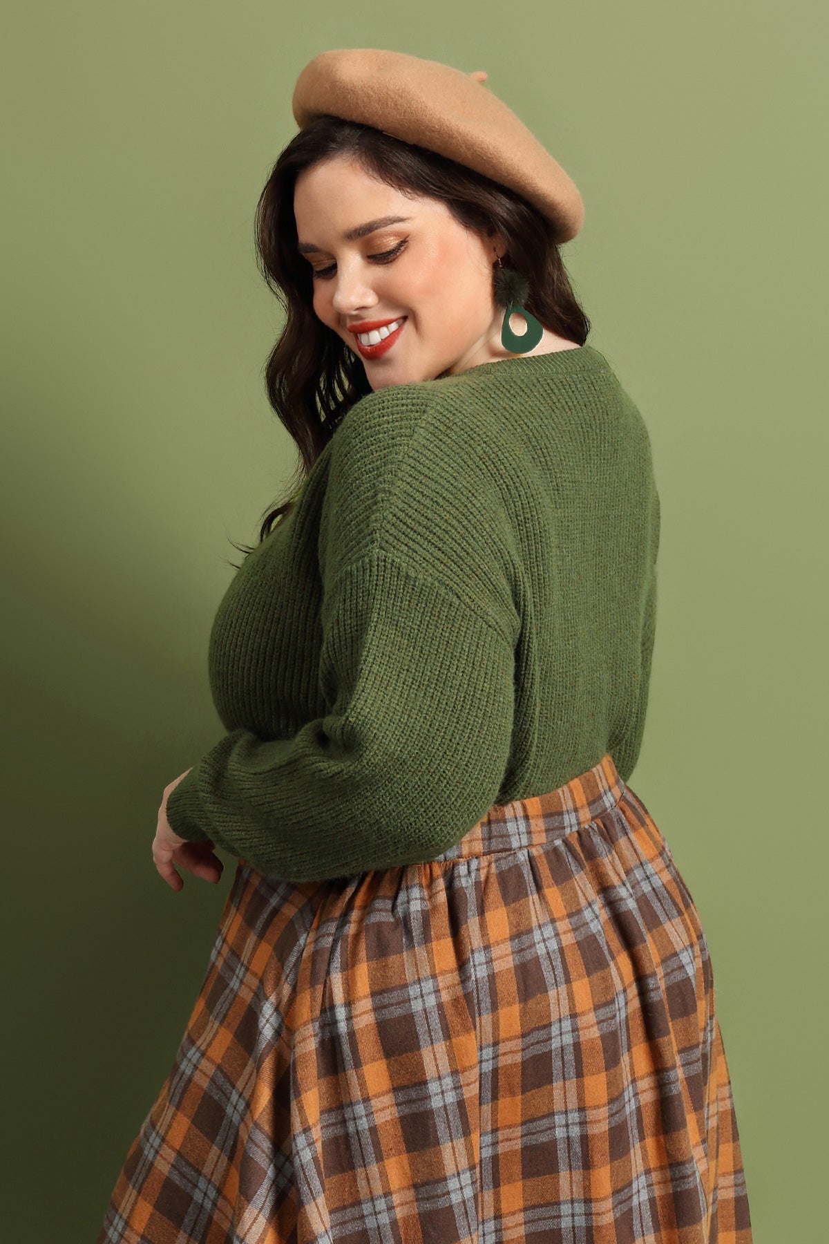 Solid Zipper Up Sweater