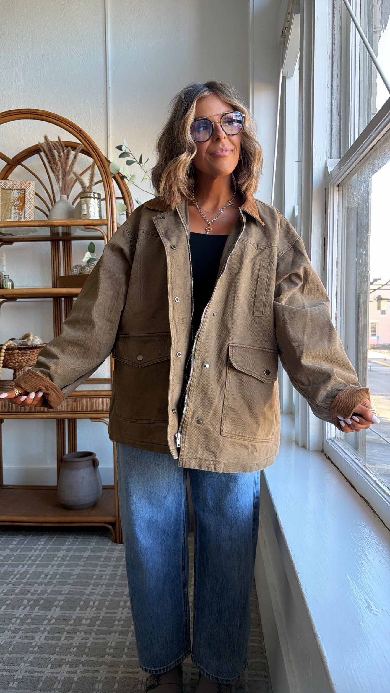 The Everest Jacket, Olive/ Brown