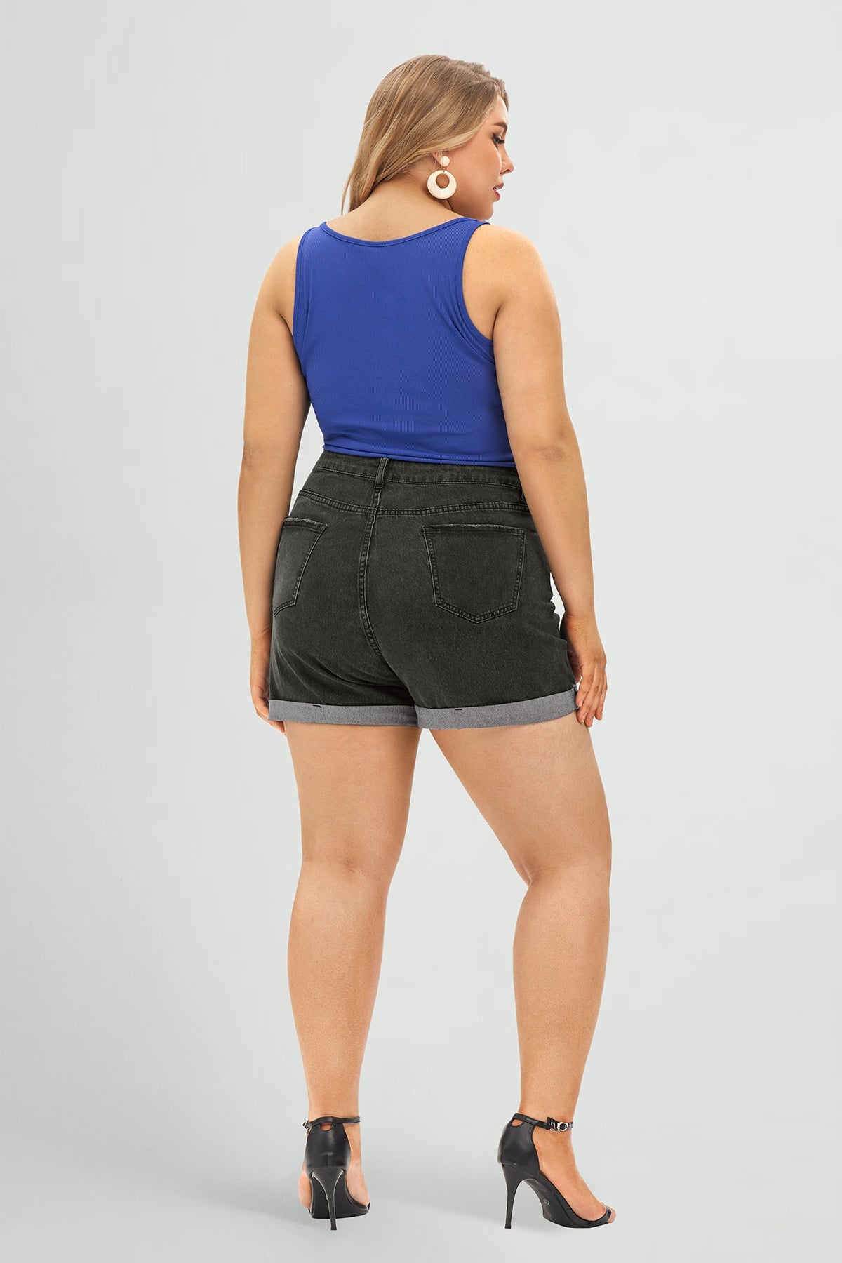 Super Soft Corset Mid Rise Short Jeans