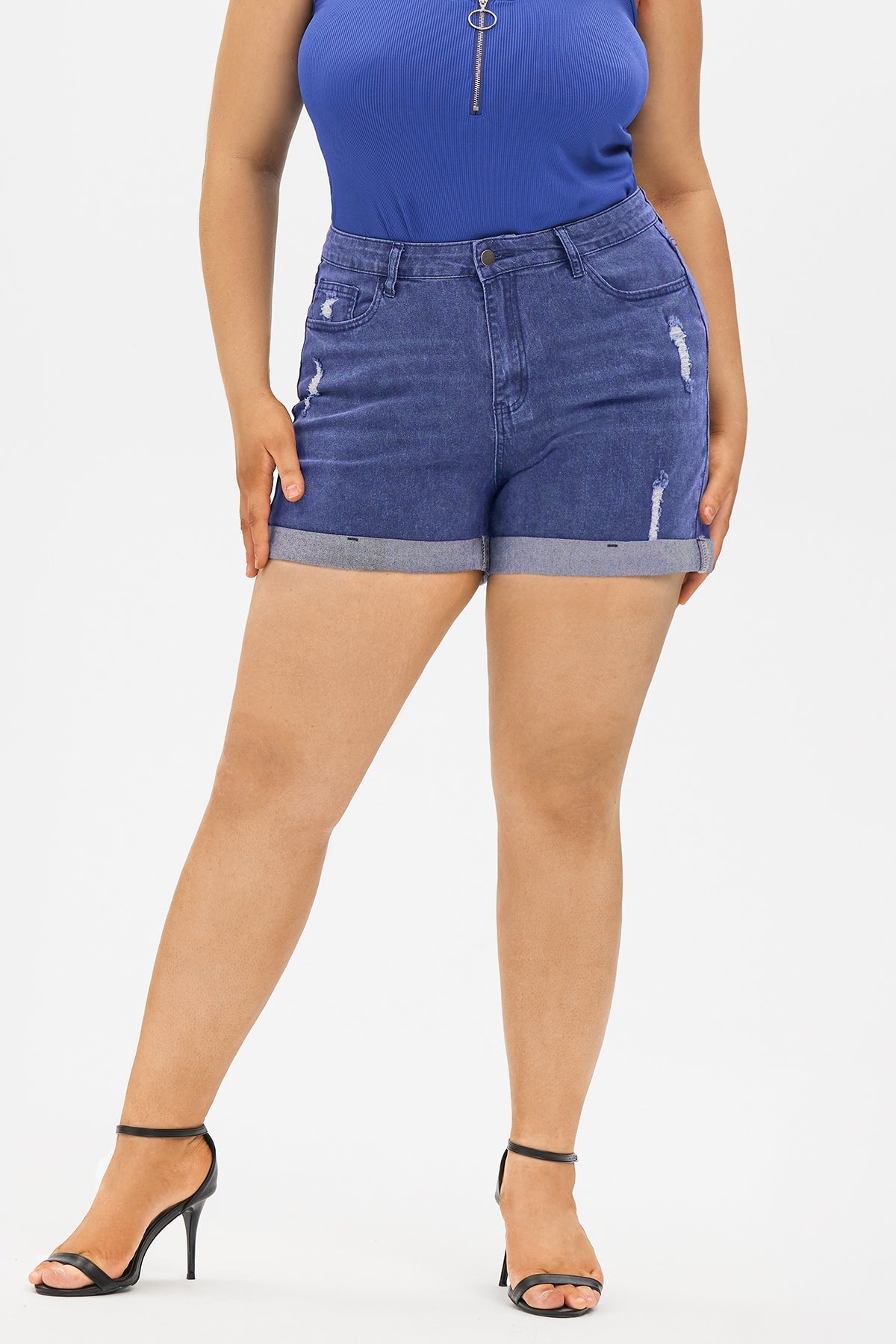 Super Soft Corset Mid Rise Short Jeans