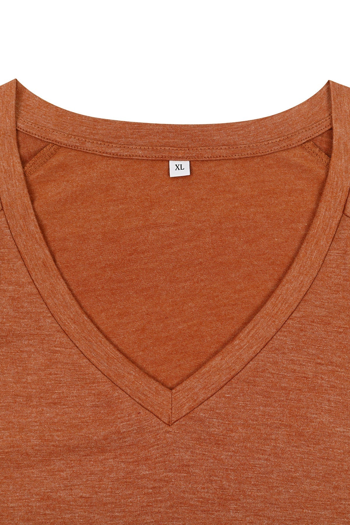 Colorblock Leopard V Neck Long Sleeve T-Shirt