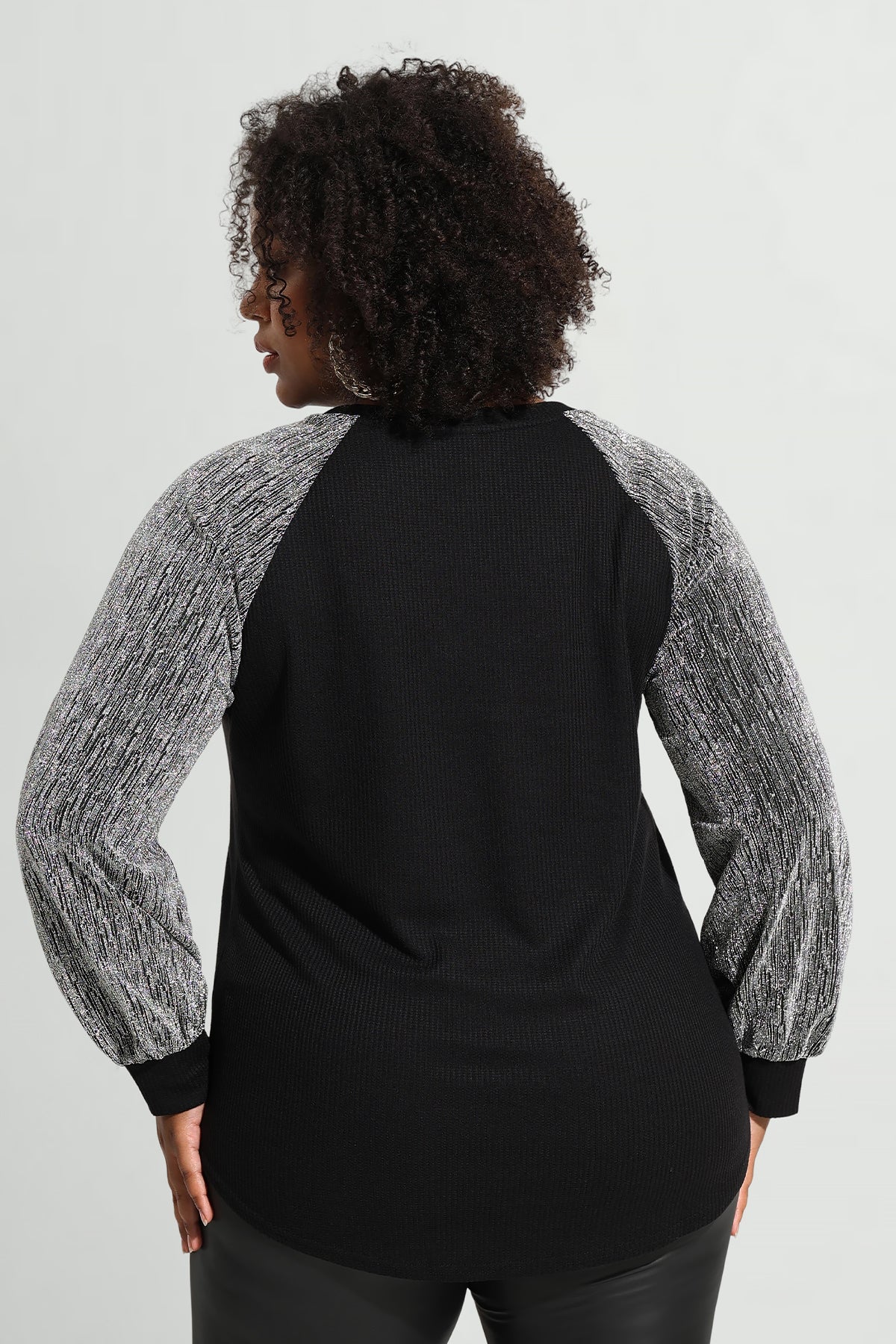 Raglan Sequin Long Sleeve T-Shirt